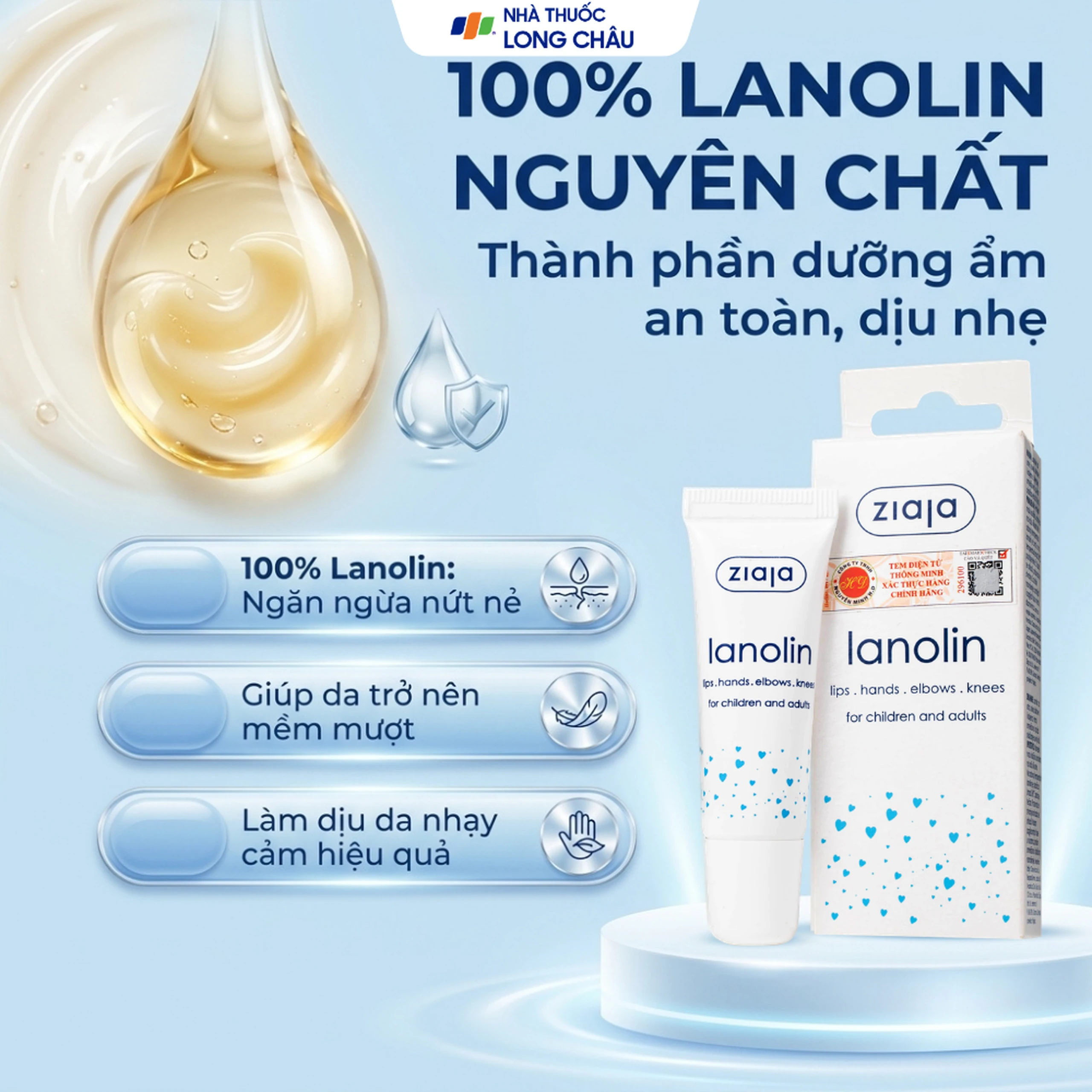 Kem Ziaja Lanolina Kosmetyczna dưỡng ẩm sâu, làm mềm (10g) 3
