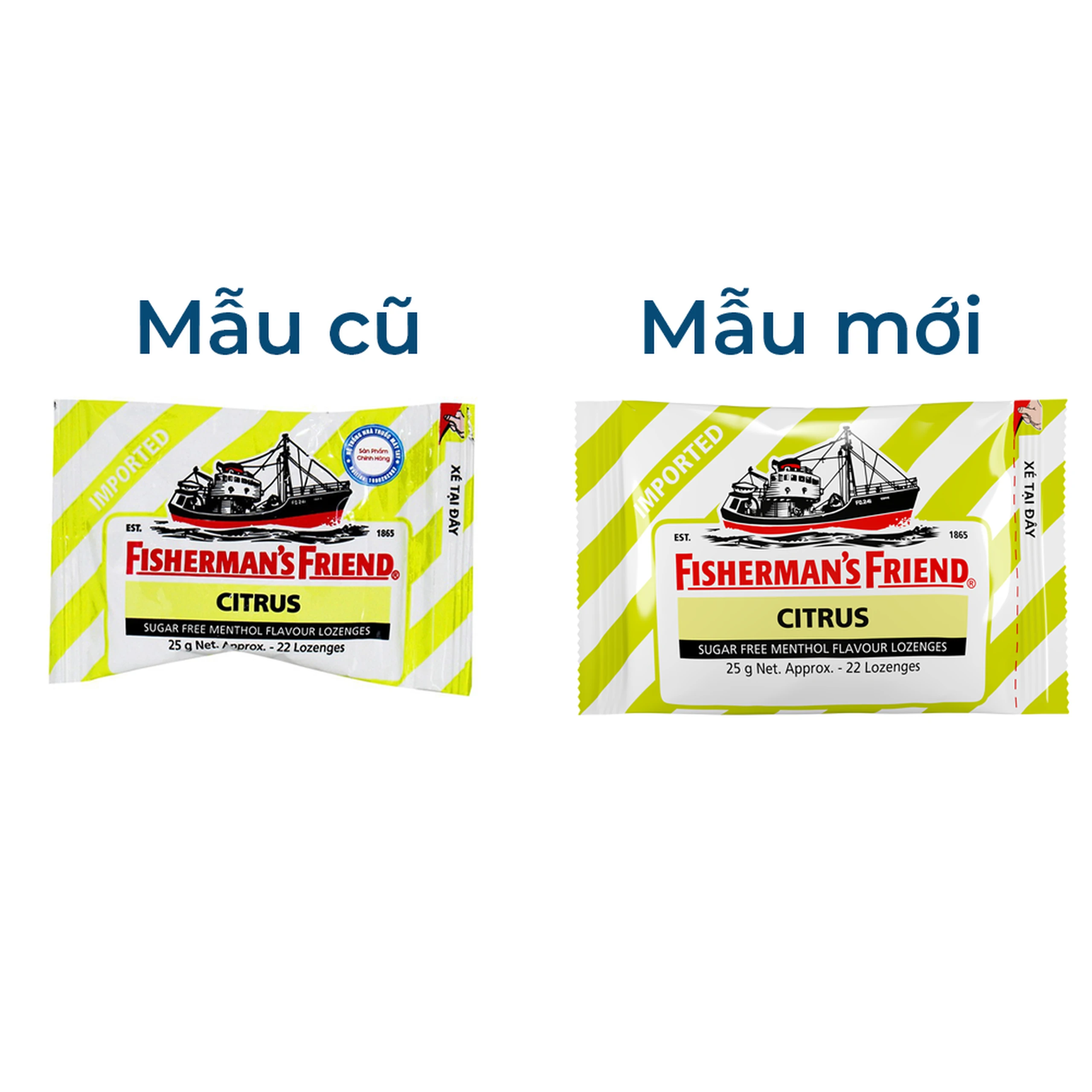 Kẹo Con Tàu Vị Cam Chanh Fisherman's Friend (25g) 2