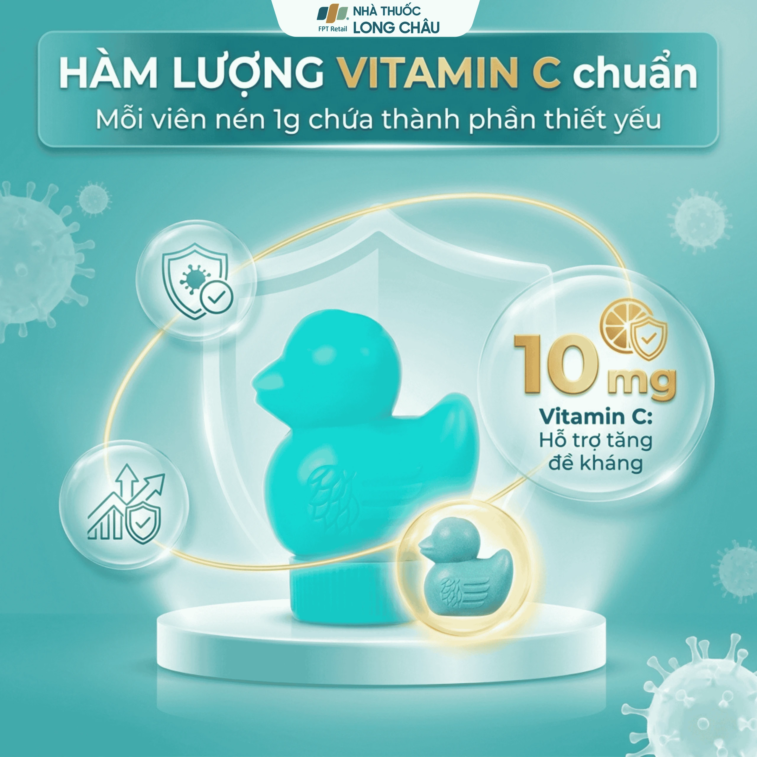 Kẹo con vịt hỗ trợ tăng cường đề kháng Vitamin C 10mg Domesco (12 viên) 3