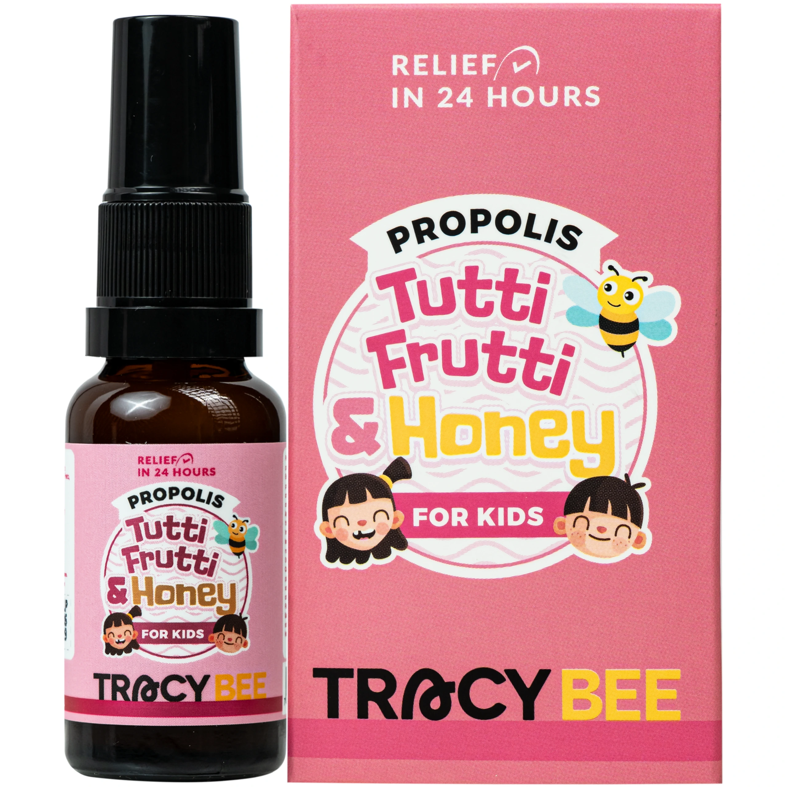Keo ong giúp giảm viêm họng cho trẻ từ 12 tháng tuổi Propolis Tutti Frutti & Honey For Kids Tracybee (20ml) 1