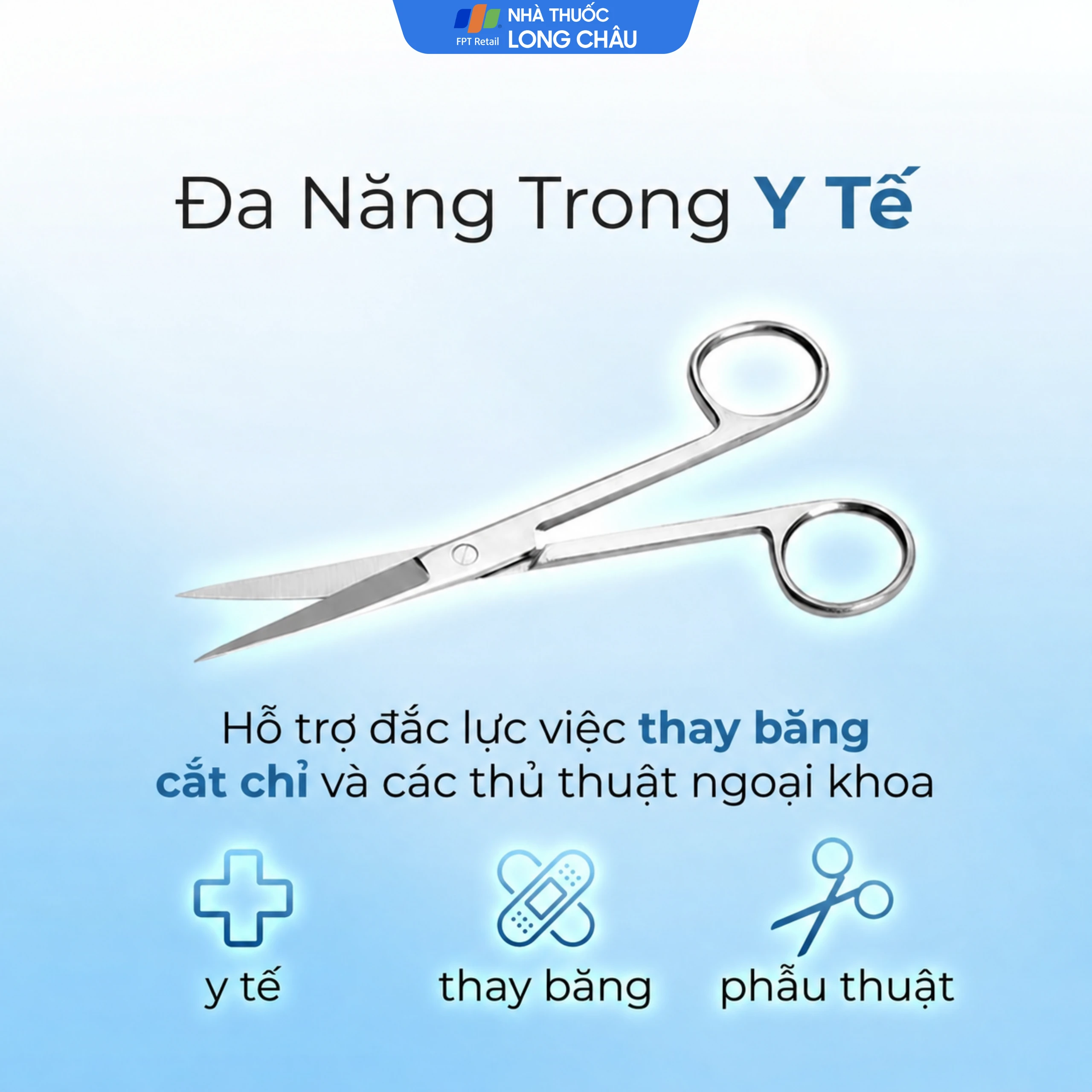 Kéo thẳng 2 đầu nhọn size 18cm dùng cắt gòn thay băng cho bệnh nhân  4