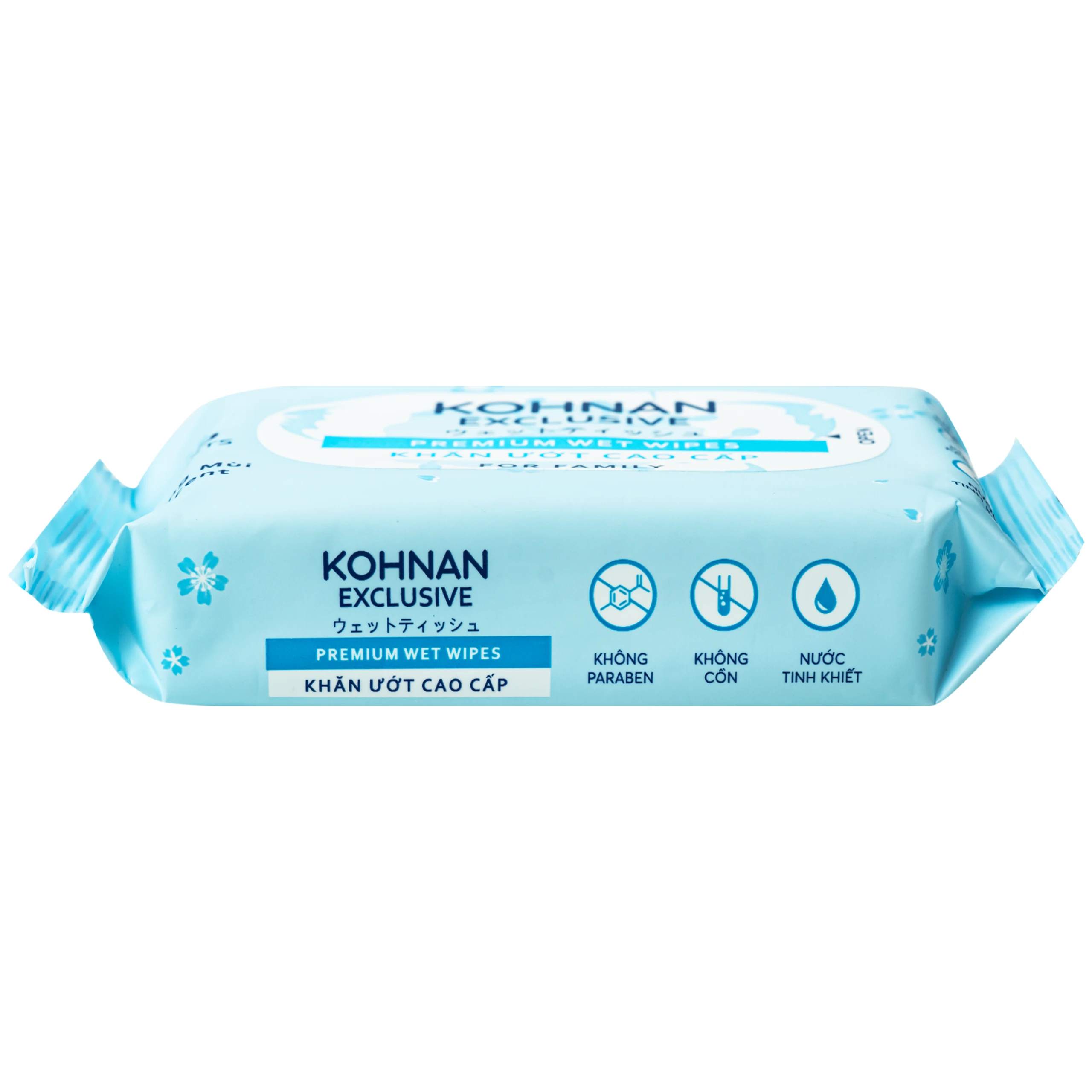 Khăn giấy ướt Kohnan không hương, không cồn, không paraben (gói 20 tờ) 3
