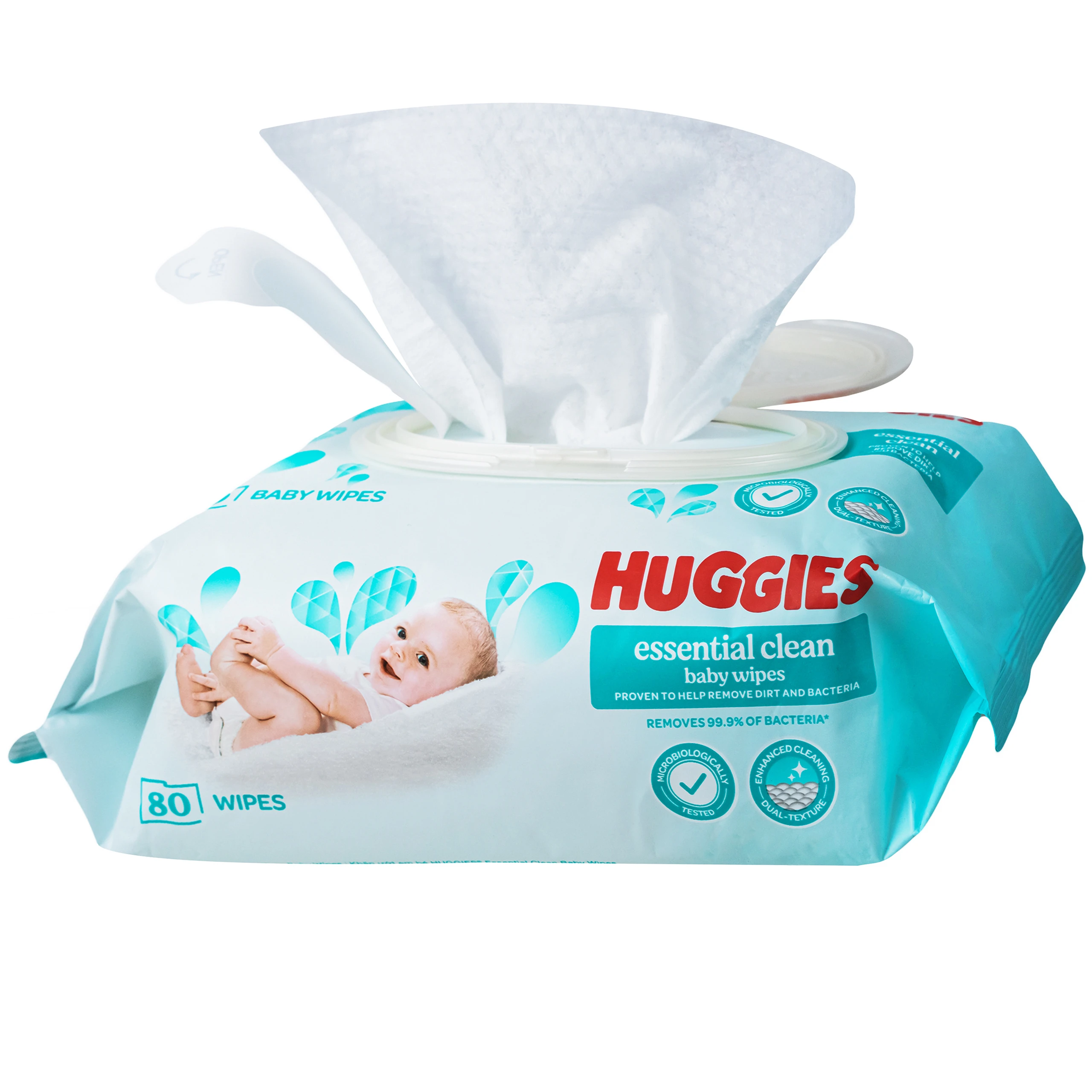 Khăn ướt em bé Huggies Essential Clean (80 Miếng) 4