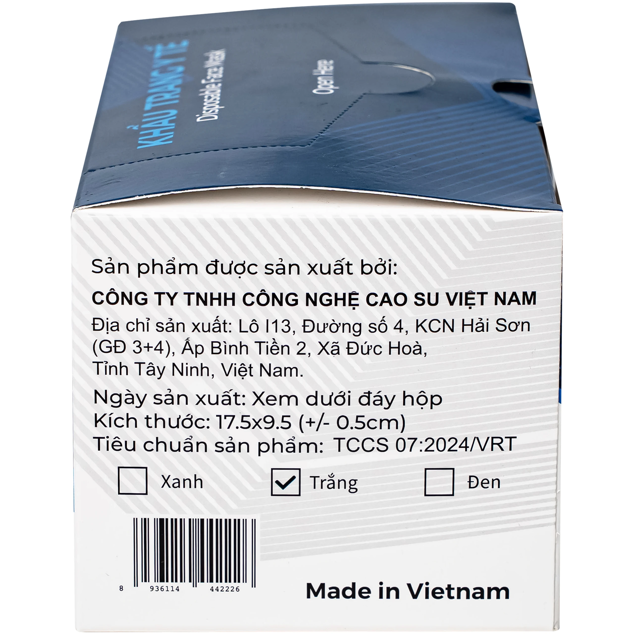 Khẩu trang 3 lớp Naturecare màu trắng (50 cái) ngăn khói bụi, vi khuẩn