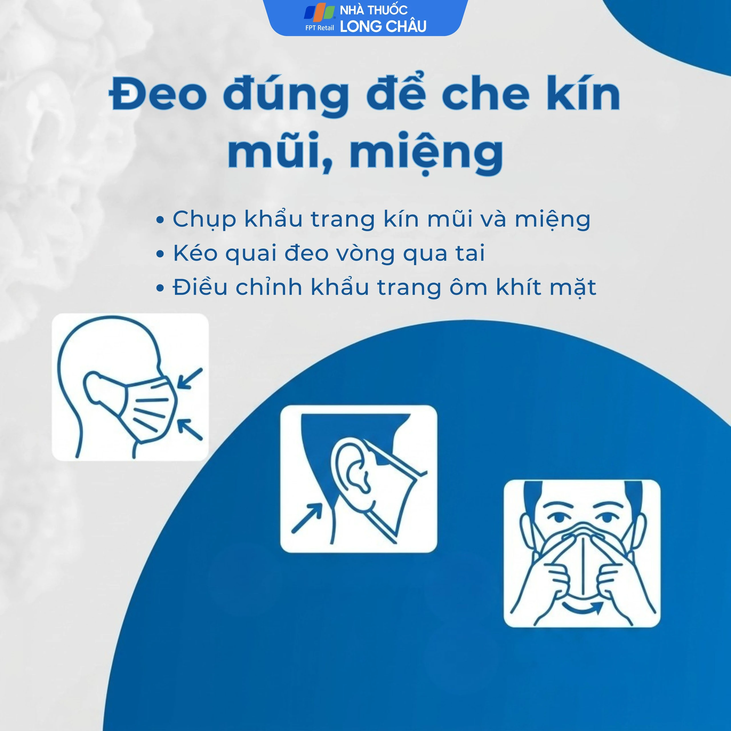 Khẩu trang 3 lớp Naturecare màu xanh (50 cái) ngăn khói bụi, vi khuẩn