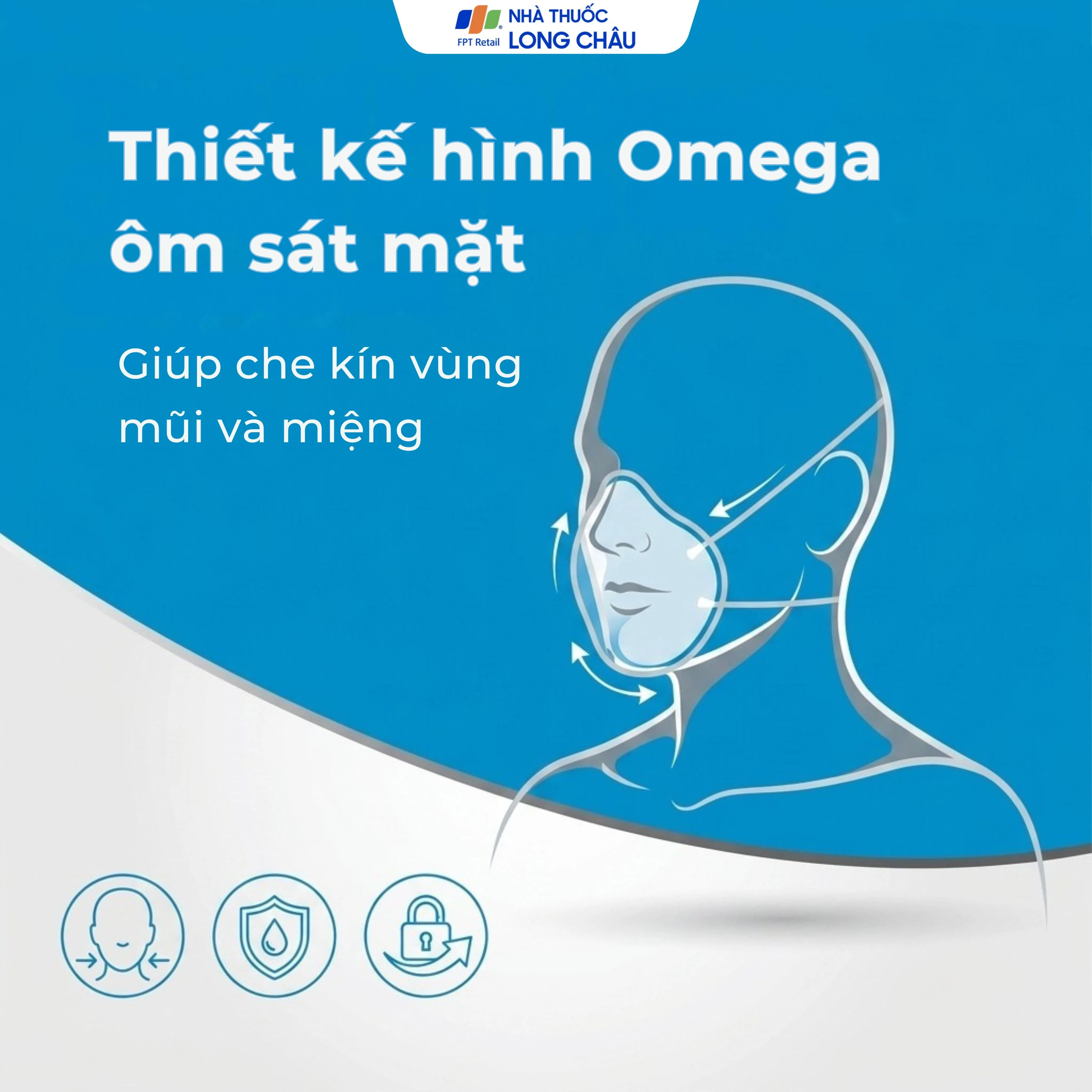 Khẩu trang 4 lớp Safefit màu trắng (50 cái) ngăn khói bụi, vi khuẩn