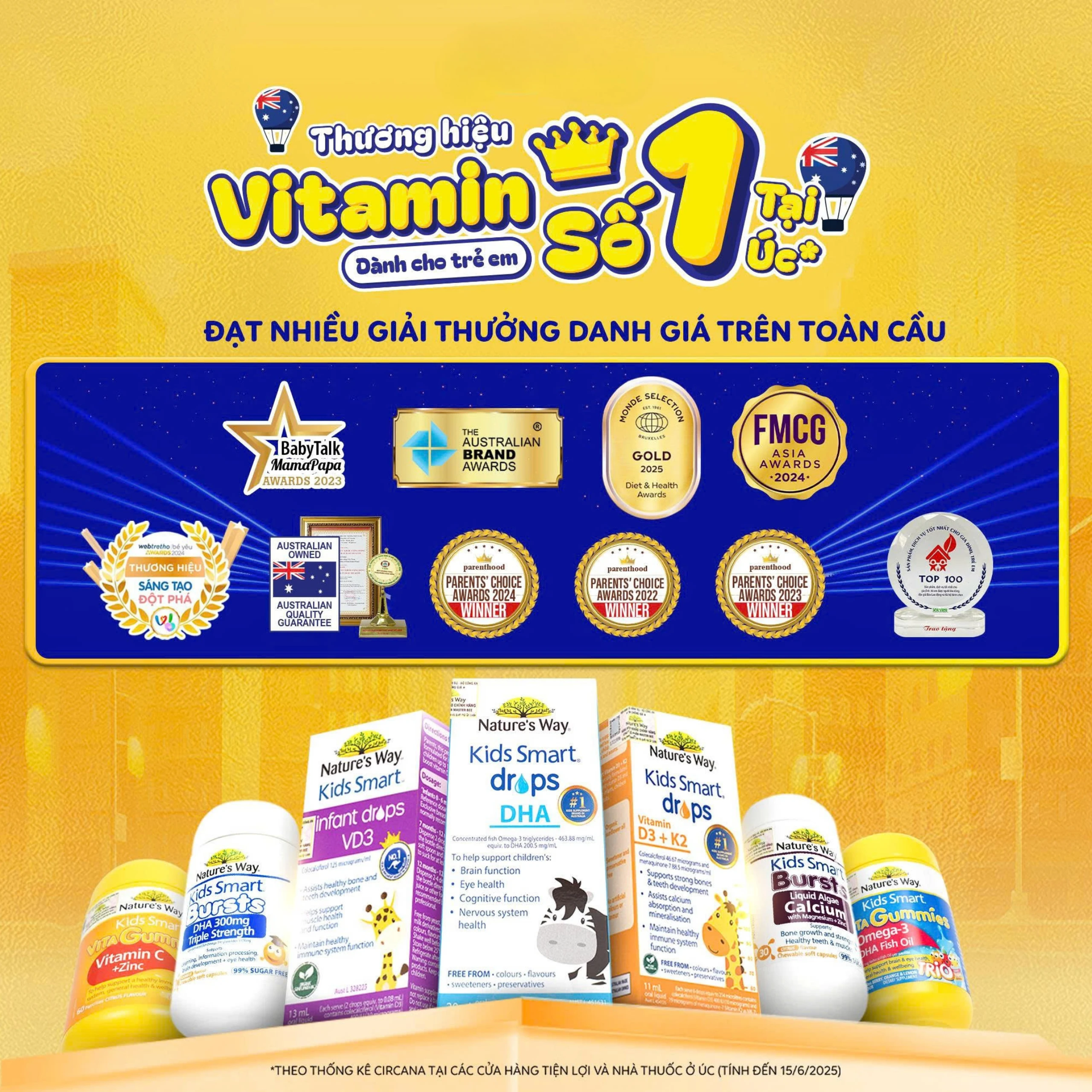 Siro bổ não Kids Smart Drops DHA Nature's Way (20ml)