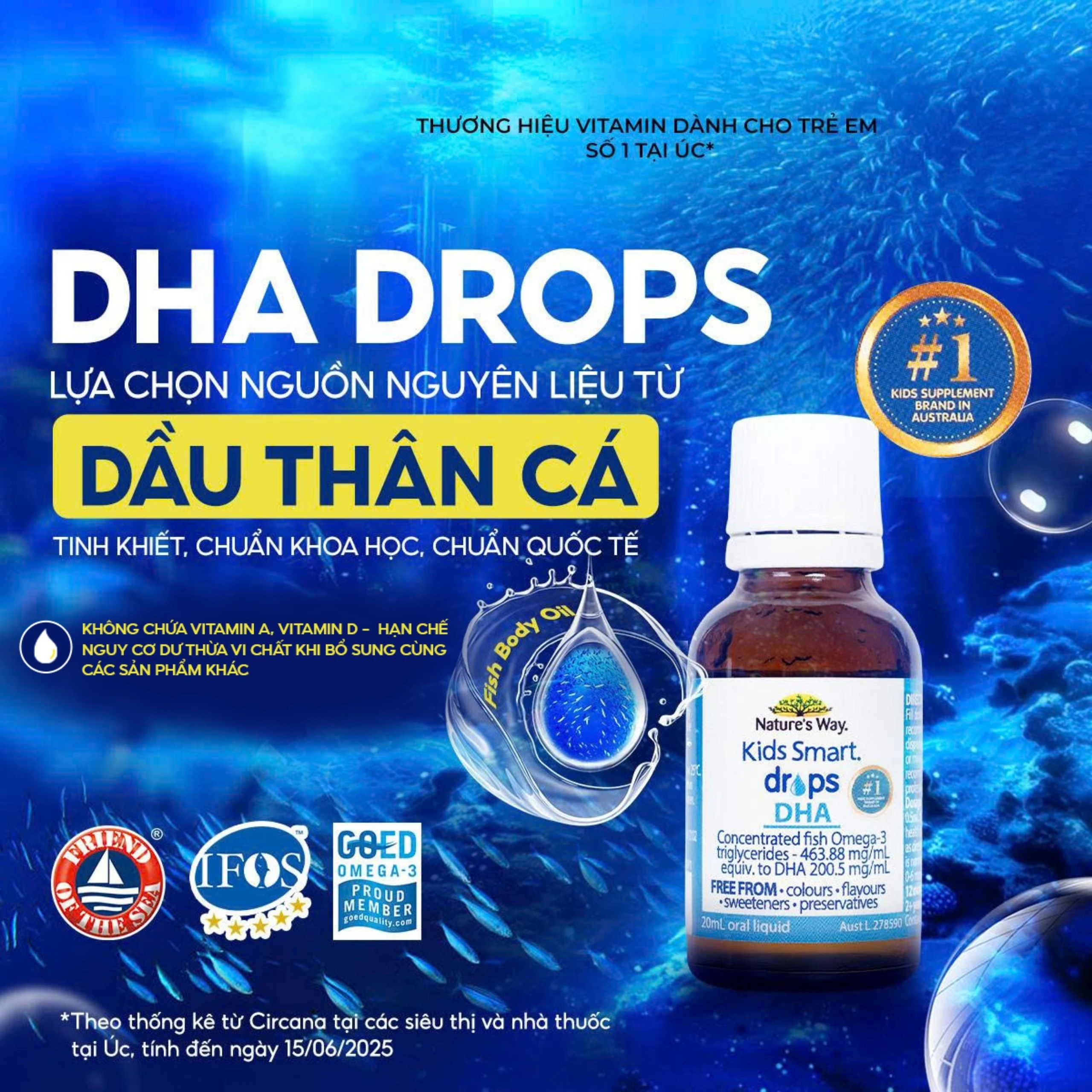 Siro bổ não Kids Smart Drops DHA Nature's Way (20ml) 3