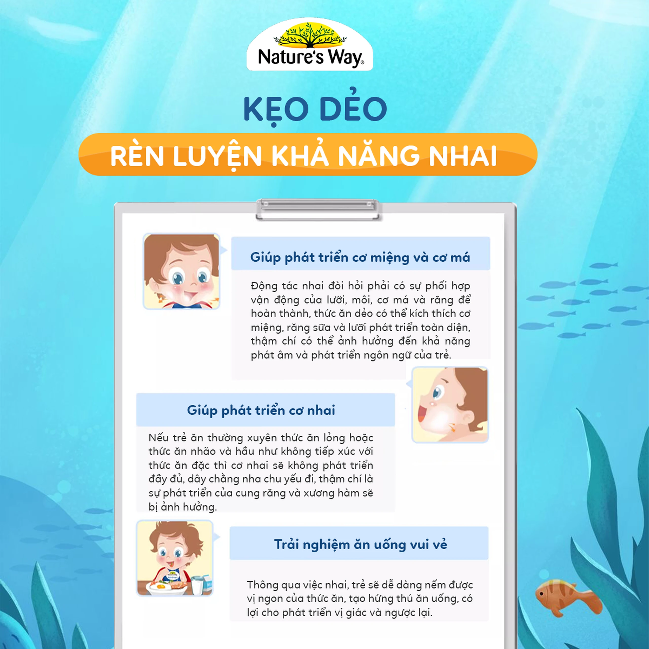 Viên nhai hỗ trợ bổ não Kids Smart Vita Gummies Omega-3 DHA Fish Oil Nature's Way (60 viên) 8