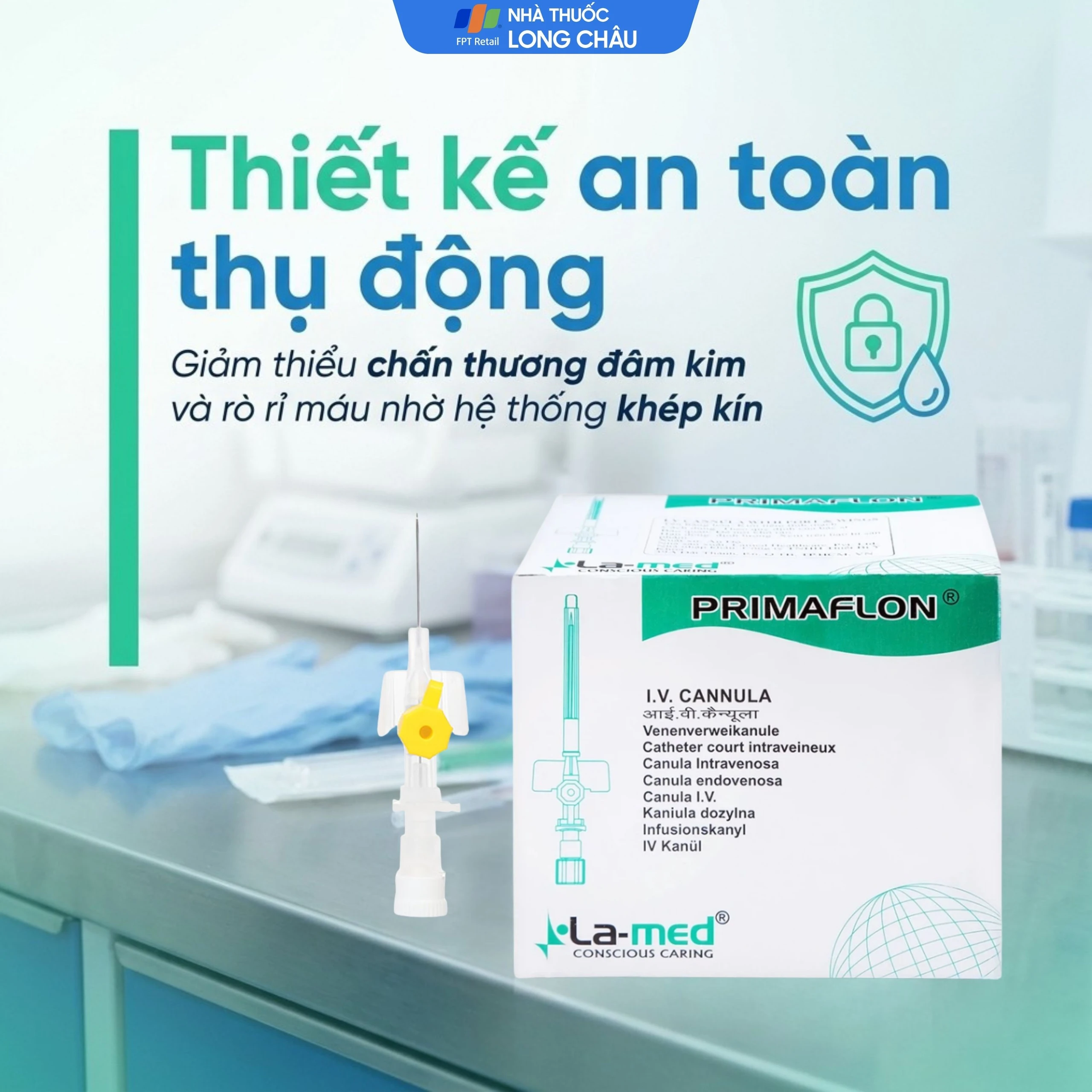 Kim luồn 24G Primaflon Lamed giúp hạn chế lệch vỡ ven khi dẫn truyền dịch (100 cái) 5