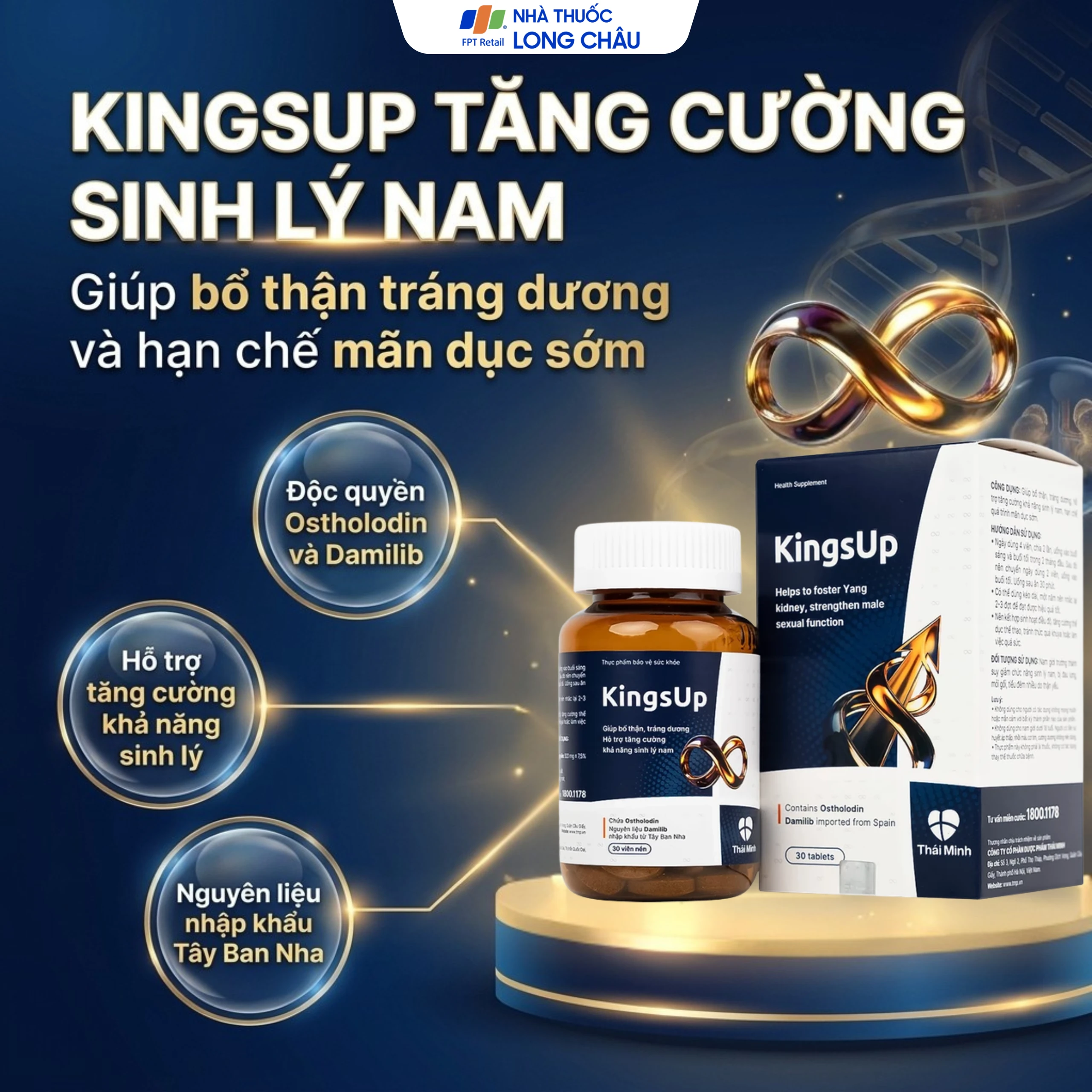 Viên uống hỗ trợ tăng cường sinh lý KingsUp Thái Minh (30 viên) 2