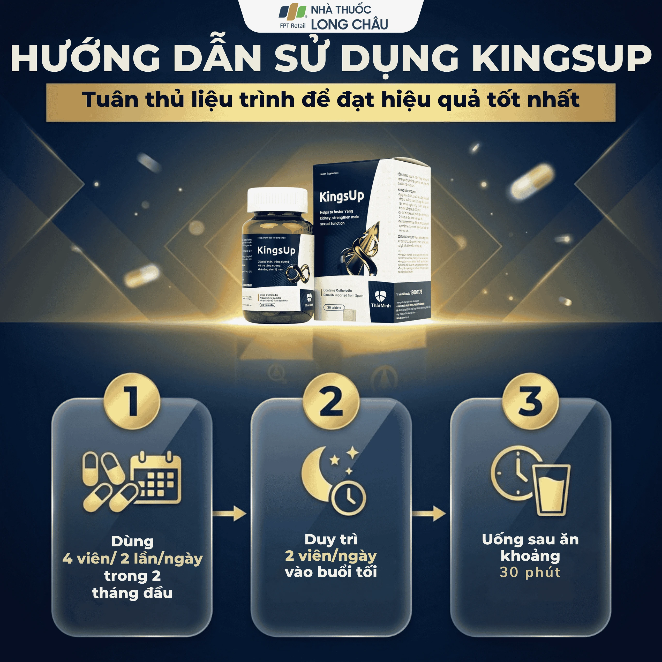 Viên uống hỗ trợ tăng cường sinh lý KingsUp Thái Minh (30 viên) 5