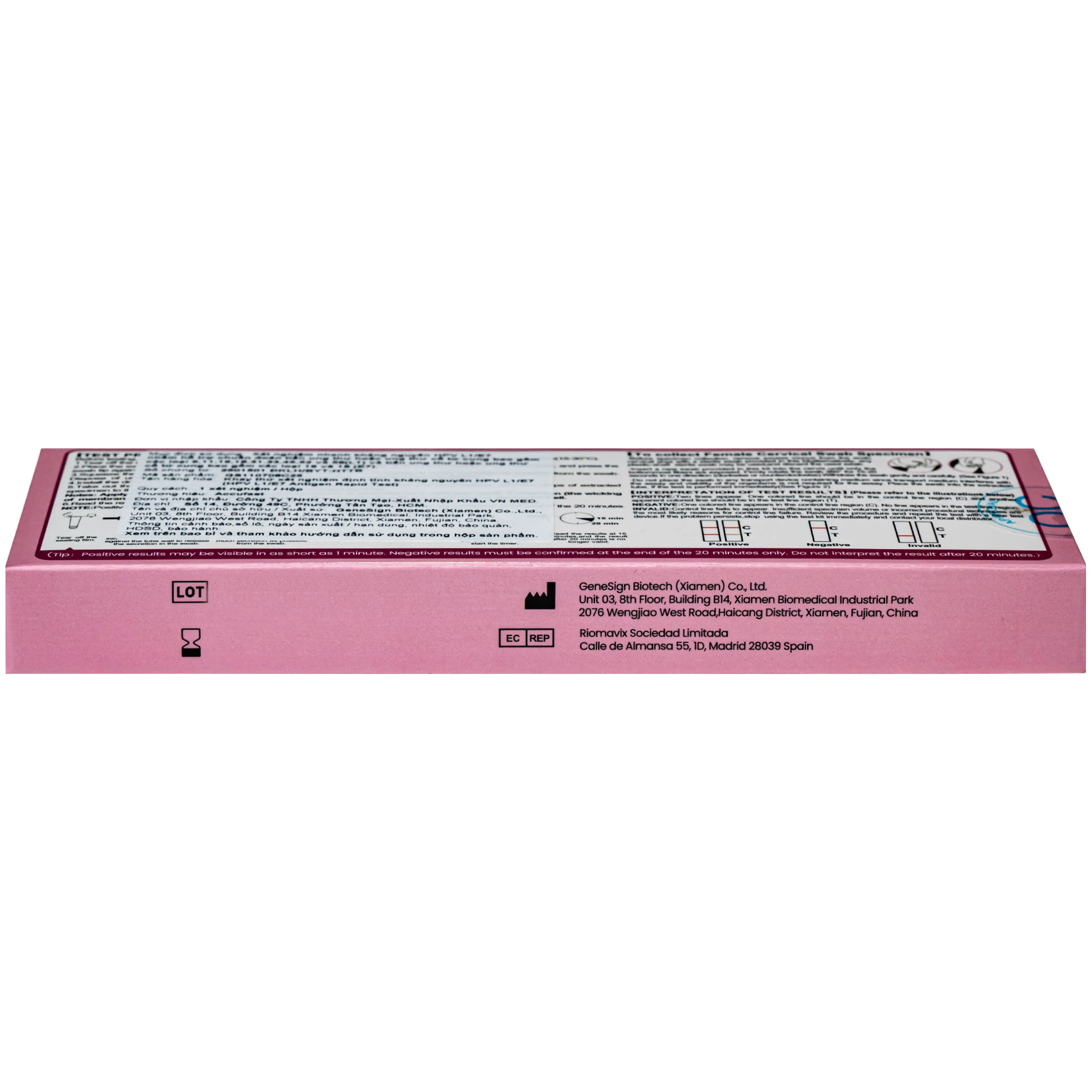 Kit test HPV Accufast L1/E7 giúp phát hiện sớm nguy cơ ung thư cổ tử cung (1 kít)