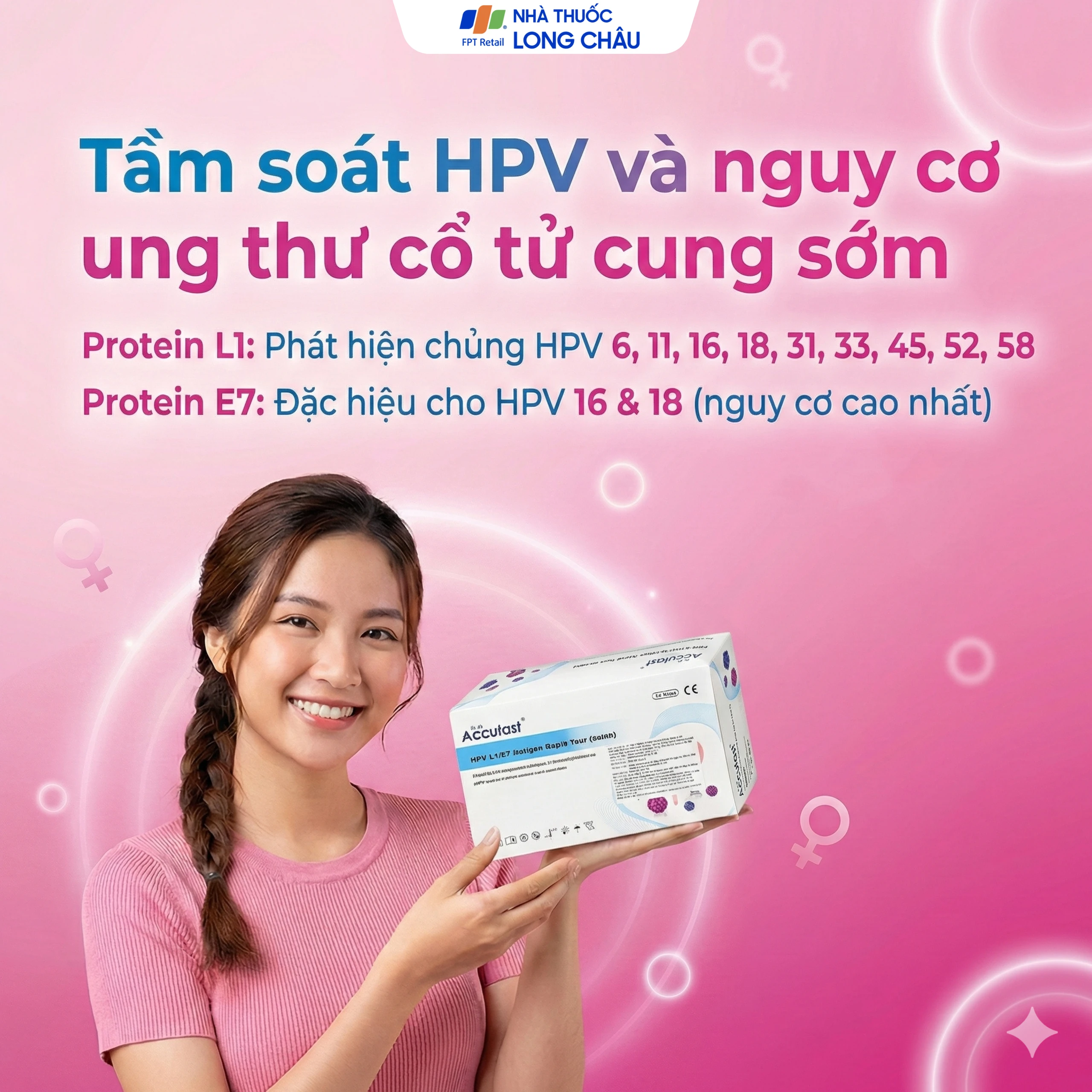 Kit test HPV Accufast L1/E7 giúp phát hiện sớm nguy cơ ung thư cổ tử cung (25 kít)