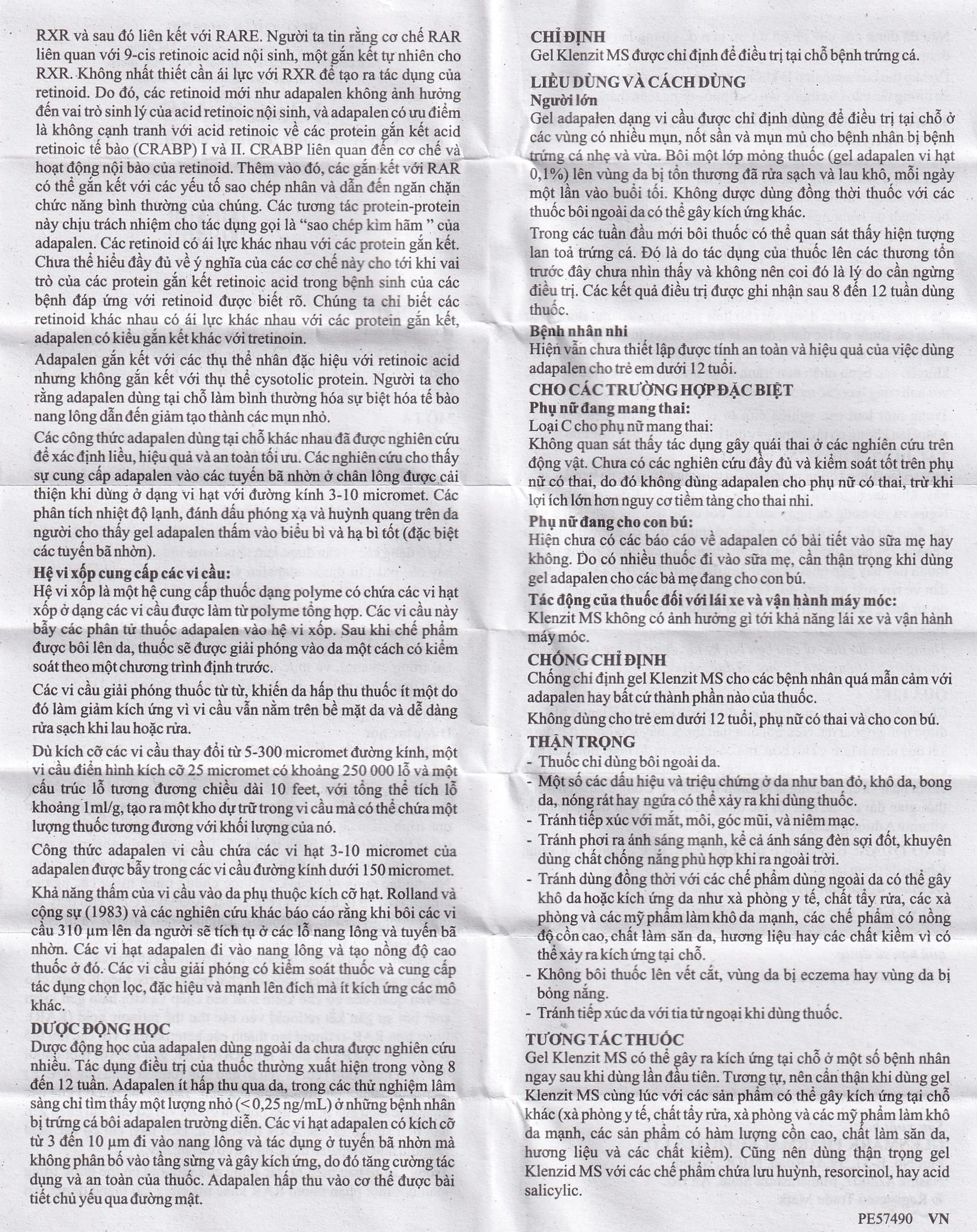 Gel bôi da Klenzit MS điều trị mụn trứng cá (15g)