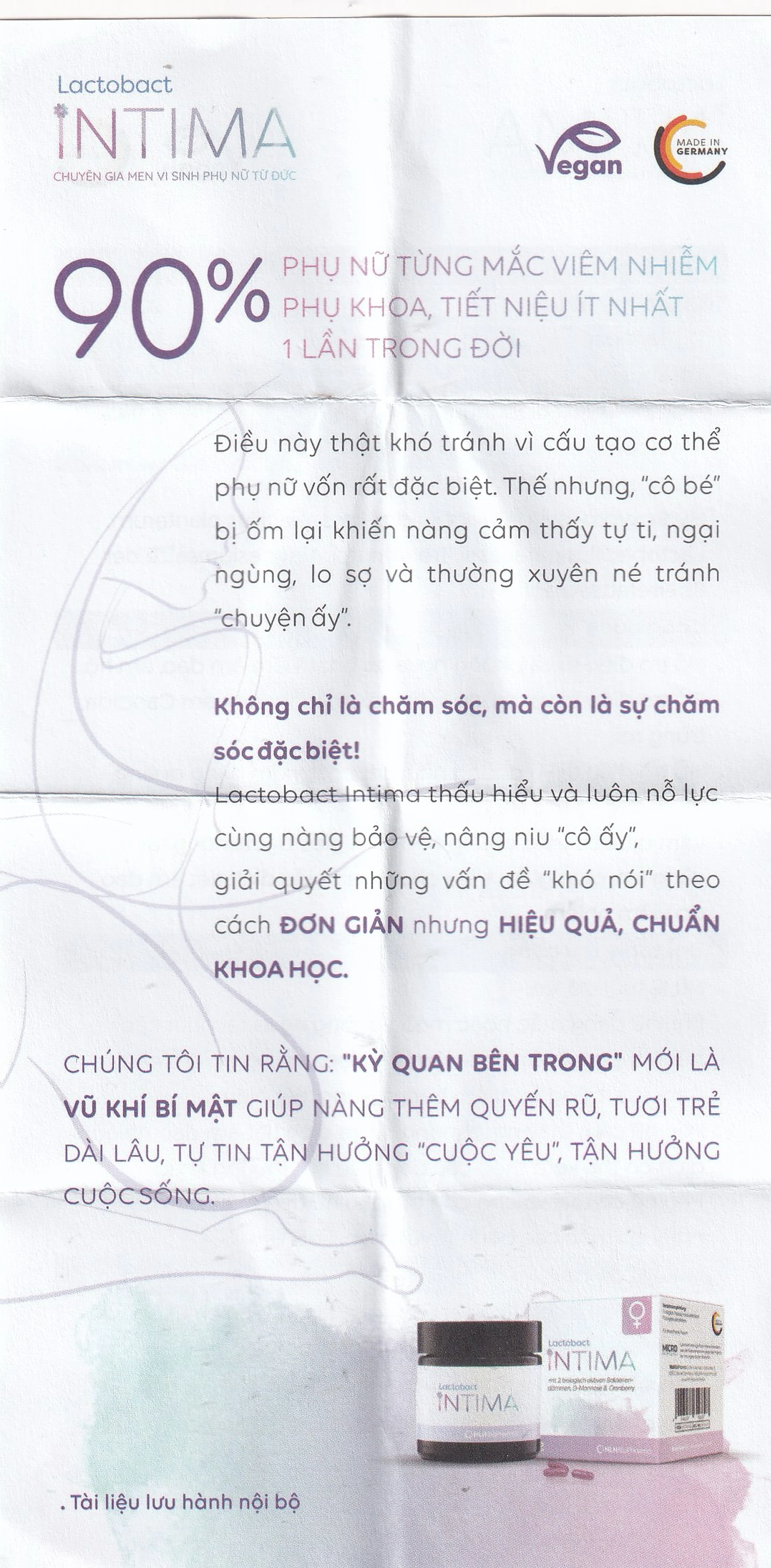 Viên uống bổ sung lợi khuẩn, D-mannose, việt quất cho phụ nữ Lactobact Intima (30 viên)