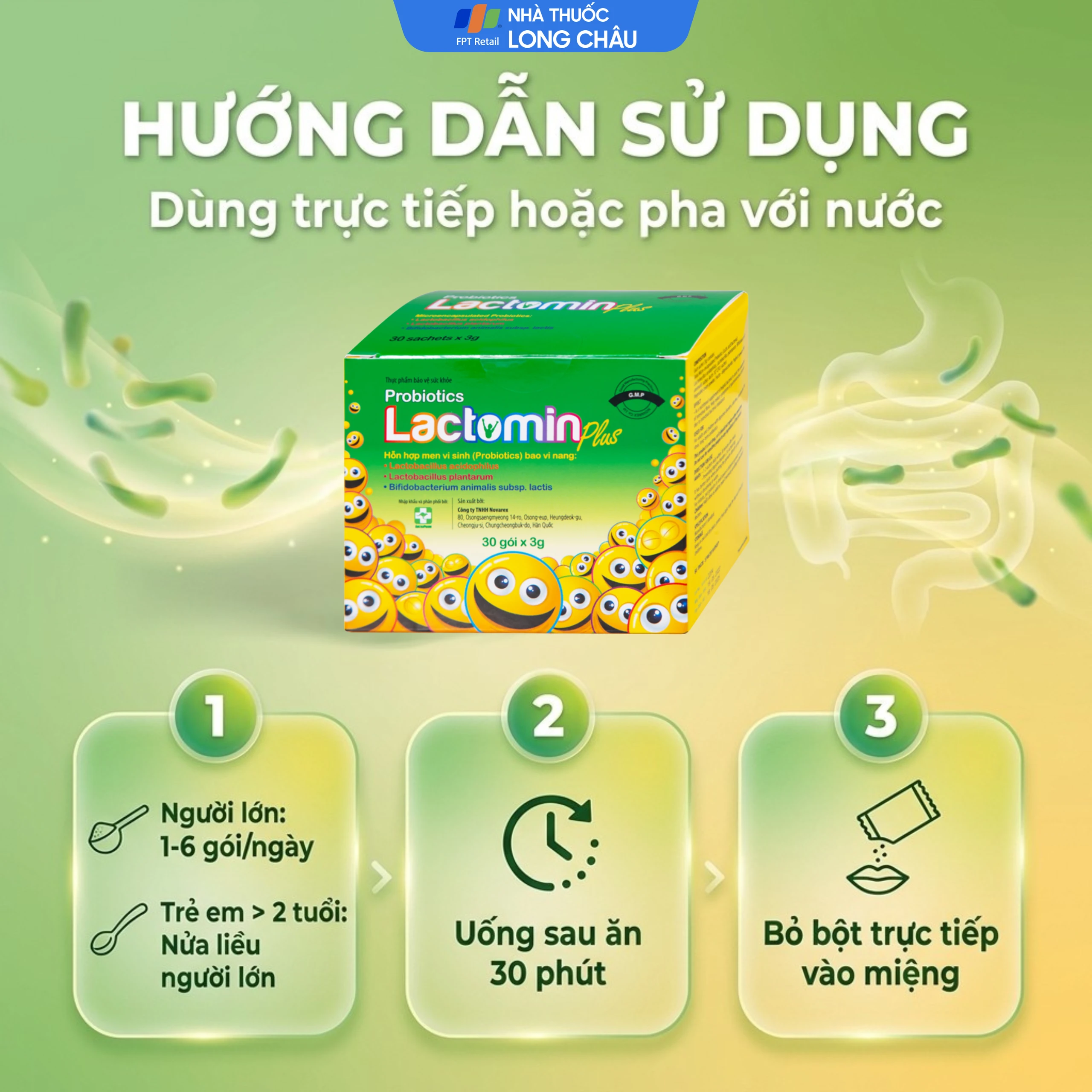 Cốm bổ sung lợi khuẩn Lactomin Plus Novarex (30 gói) 5