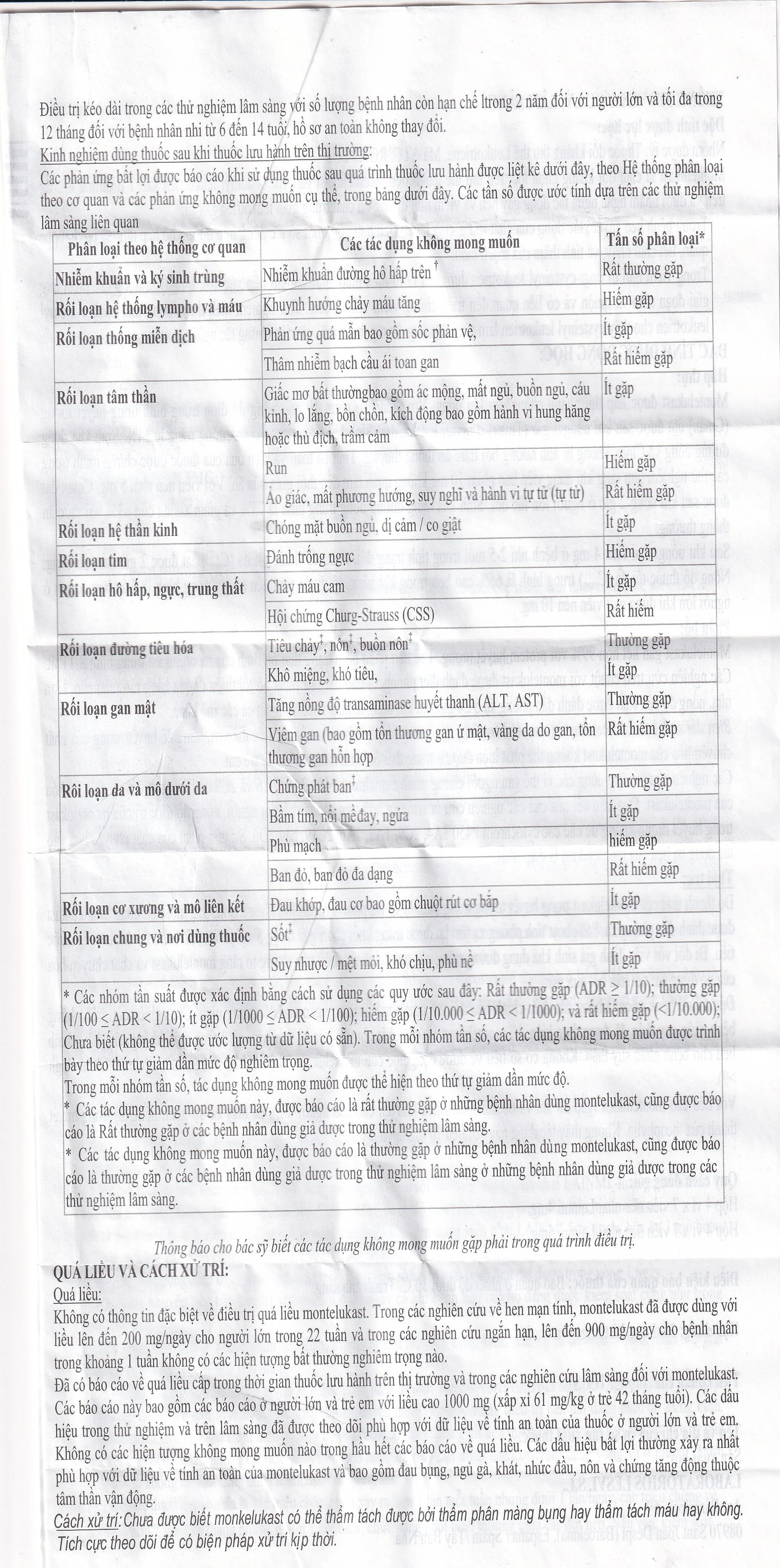 Thuốc Lainmi 4mg Lesvi phòng ngừa và điều trị hen (4 vỉ x 7 viên)