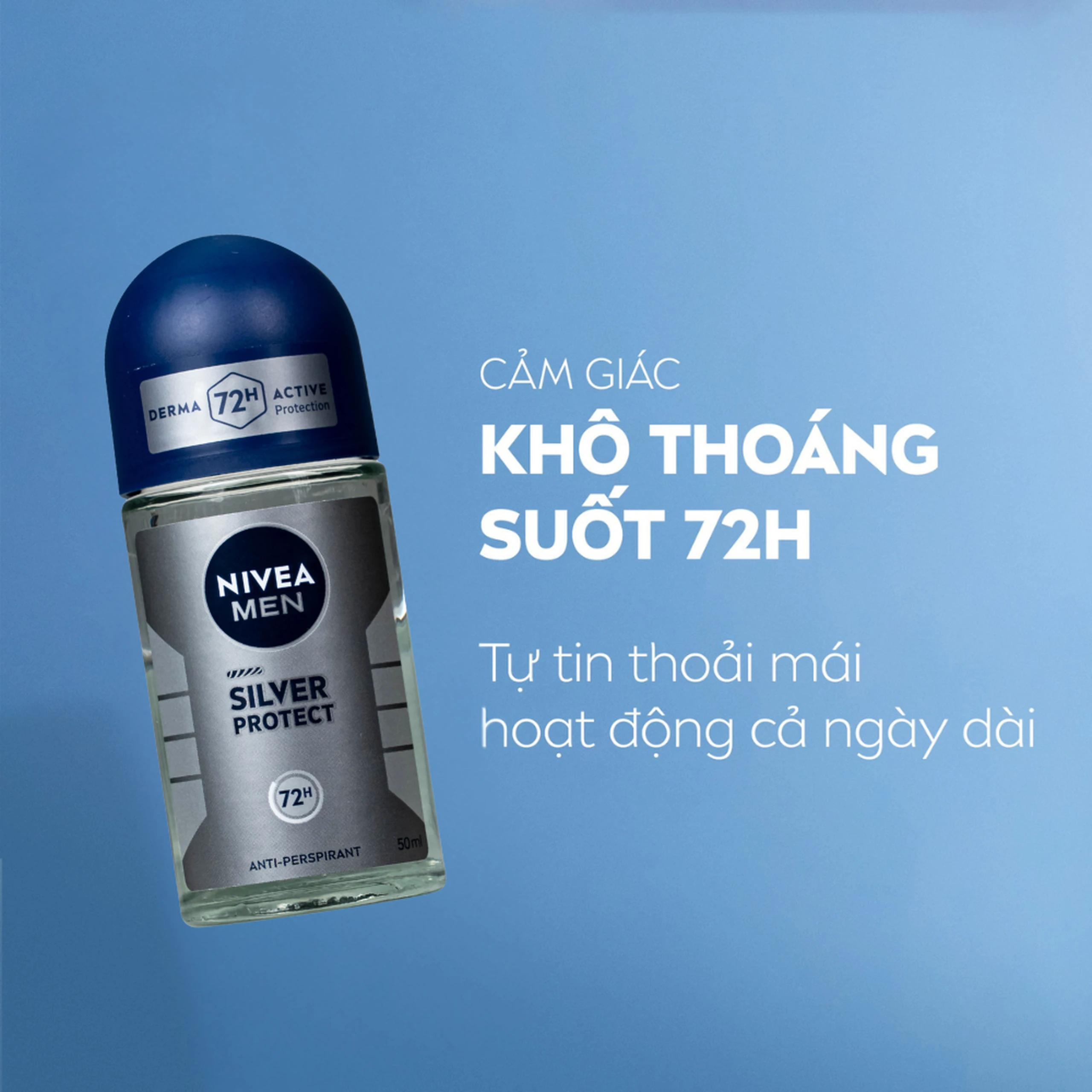 Lăn khử mùi cho nam Nivea Men Silver Protect 50ml 3