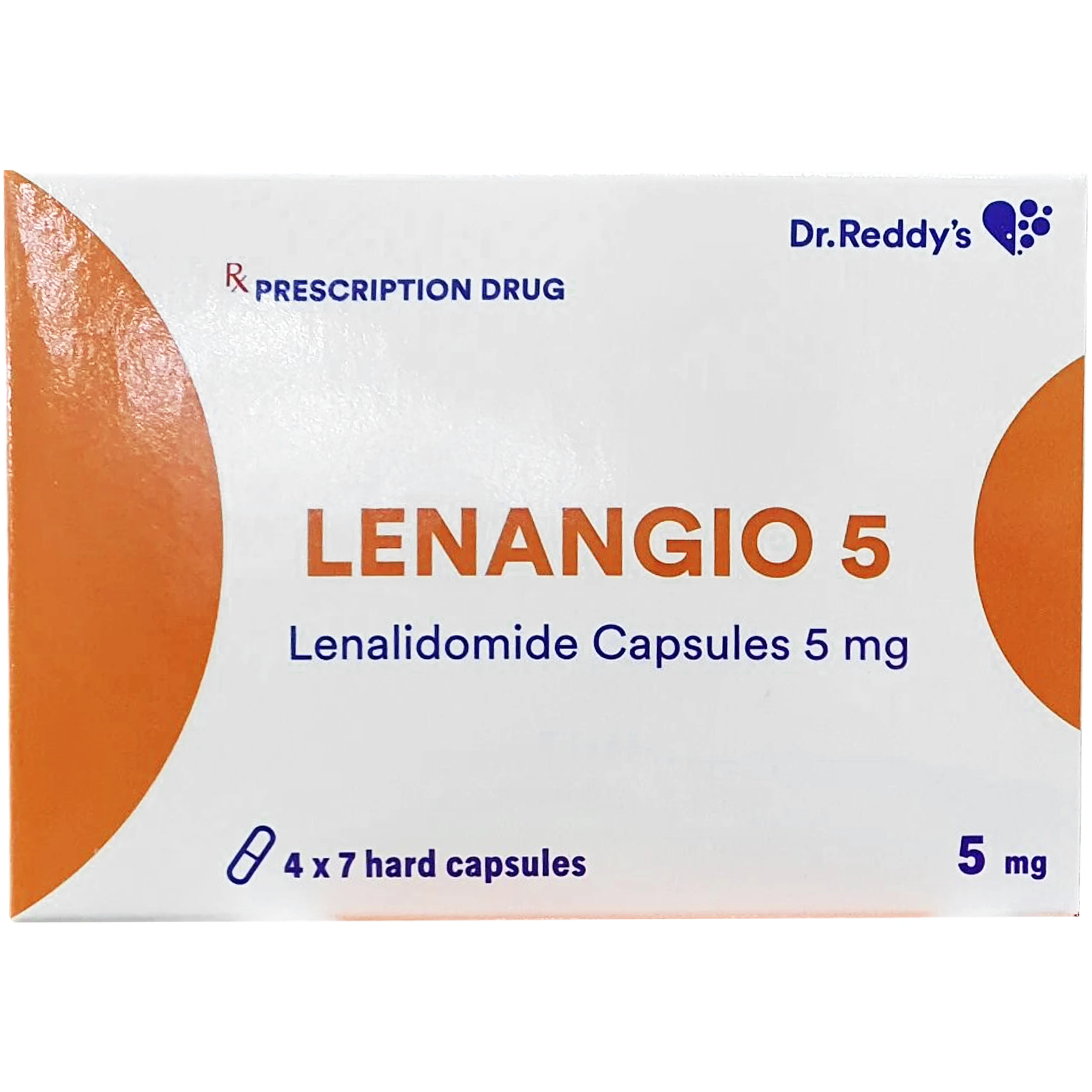 Thuốc Lenangio 5mg Dr.reddy's điều hòa miễn dịch, kháng sinh mạch, chống ung thư qua nhiều cơ chế (4 vỉ x 7 viên) 1