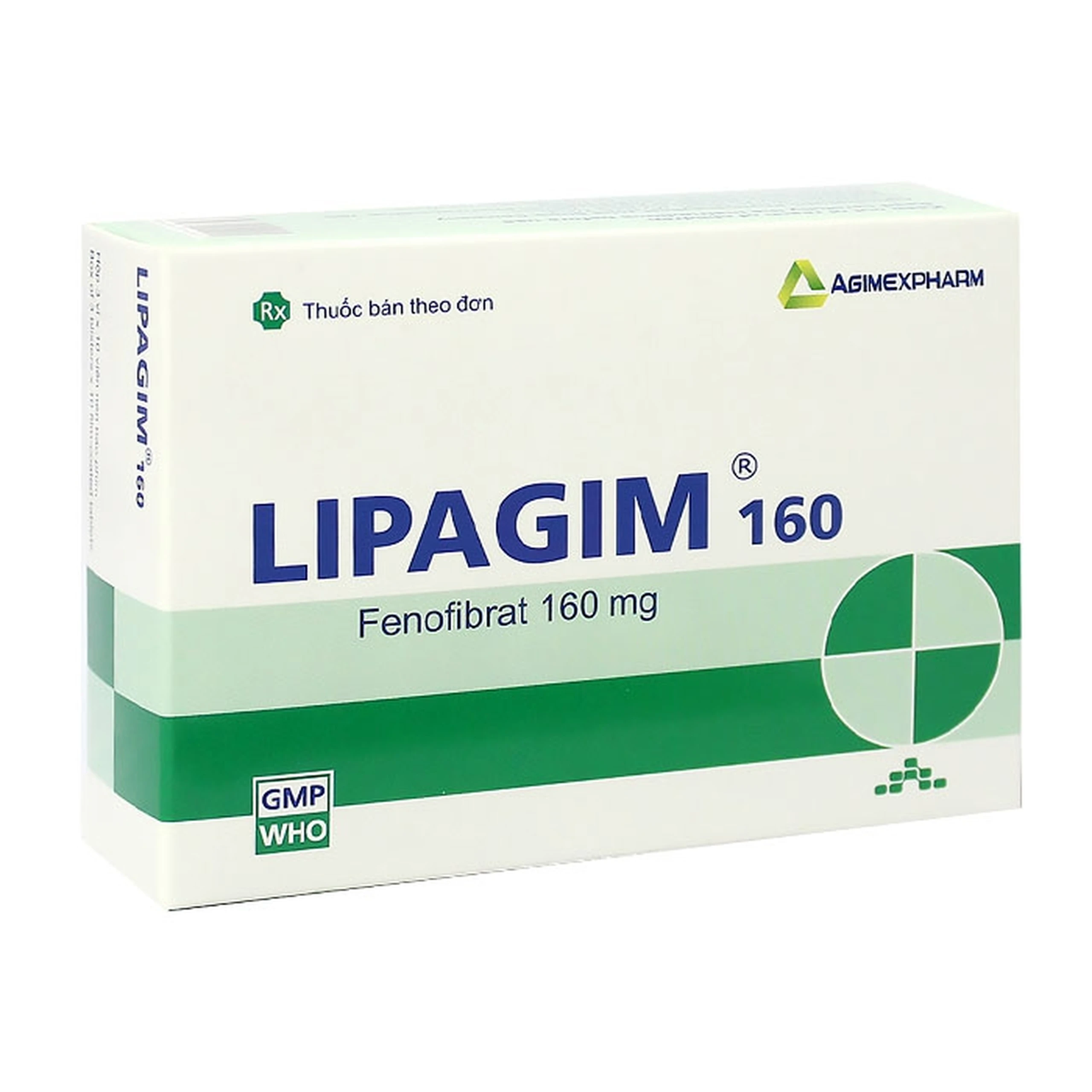 Thuốc Lipagim 160 Agimexpharm điều trị tăng lipid máu (3 vỉ x 10 viên)