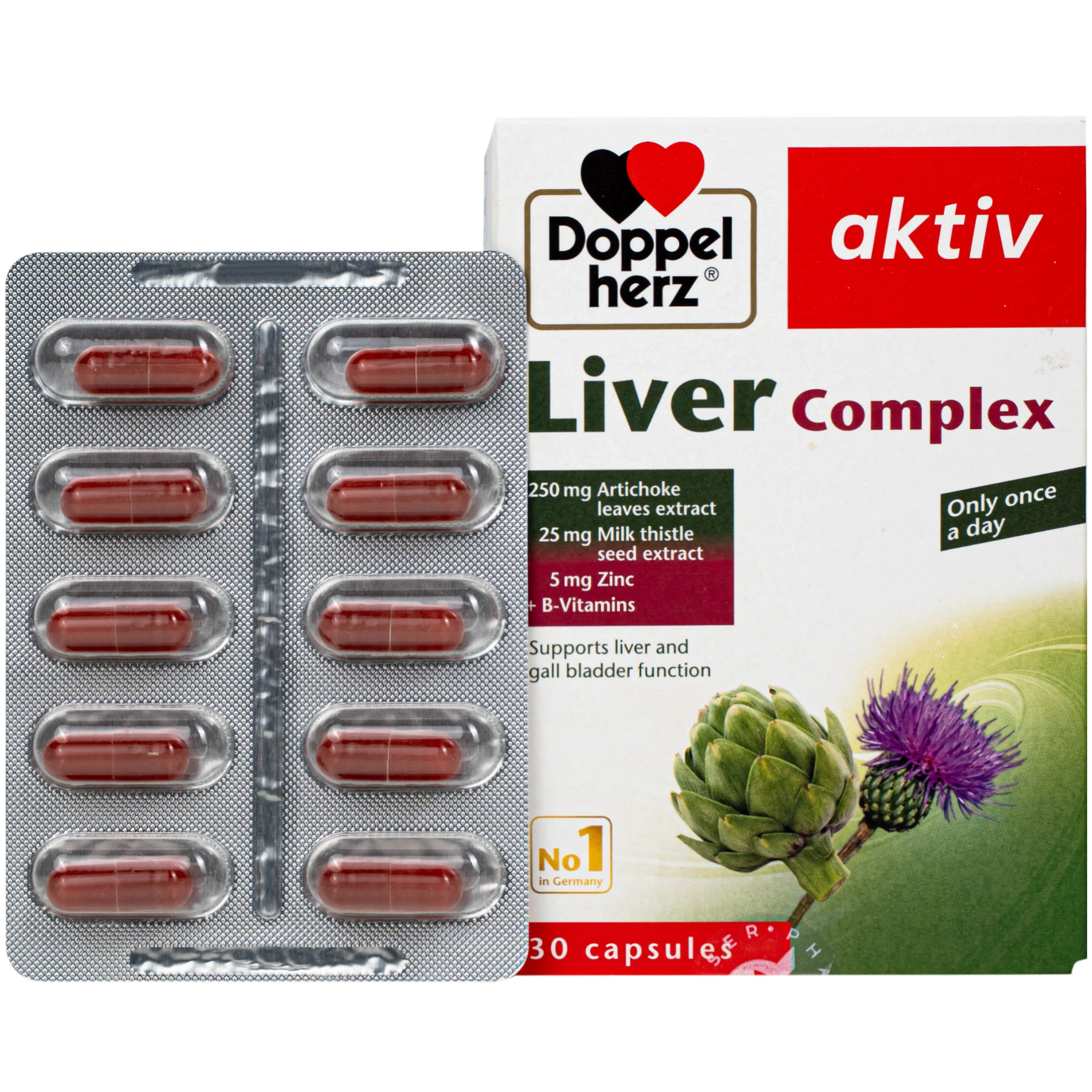Viên uống hỗ trợ cải thiện chức năng gan Liver Complex Doppelherz (3 vỉ x 10 viên)