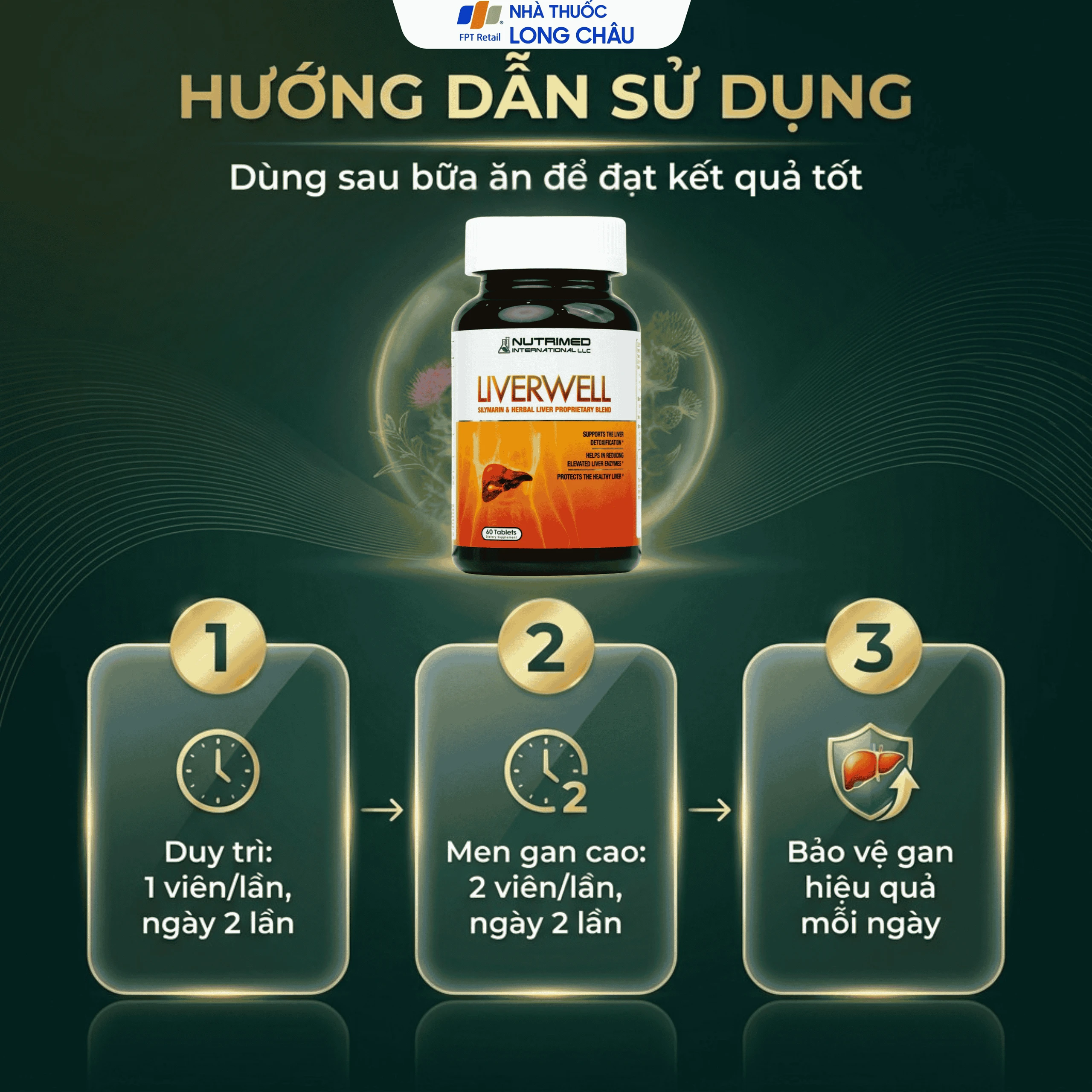 Viên uống giúp giải độc gan, tăng cường chức năng gan, bảo vệ gan Liverwell Nutrimed (60 viên) 5