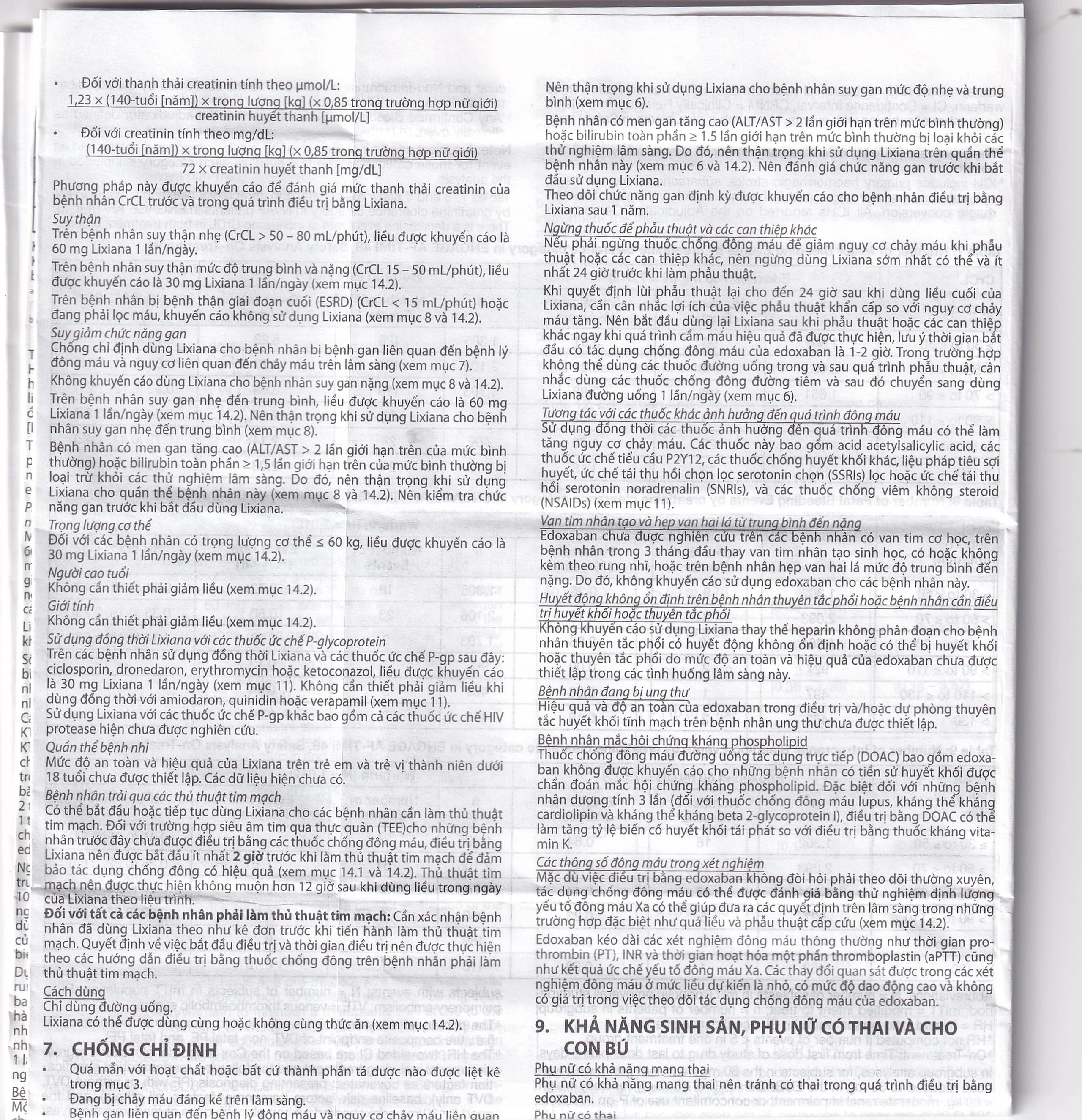 Thuốc Lixiana 60mg Daiichi-Sankyo phòng ngừa đột quỵ và cục máu đông (2 vỉ x 14 viên)