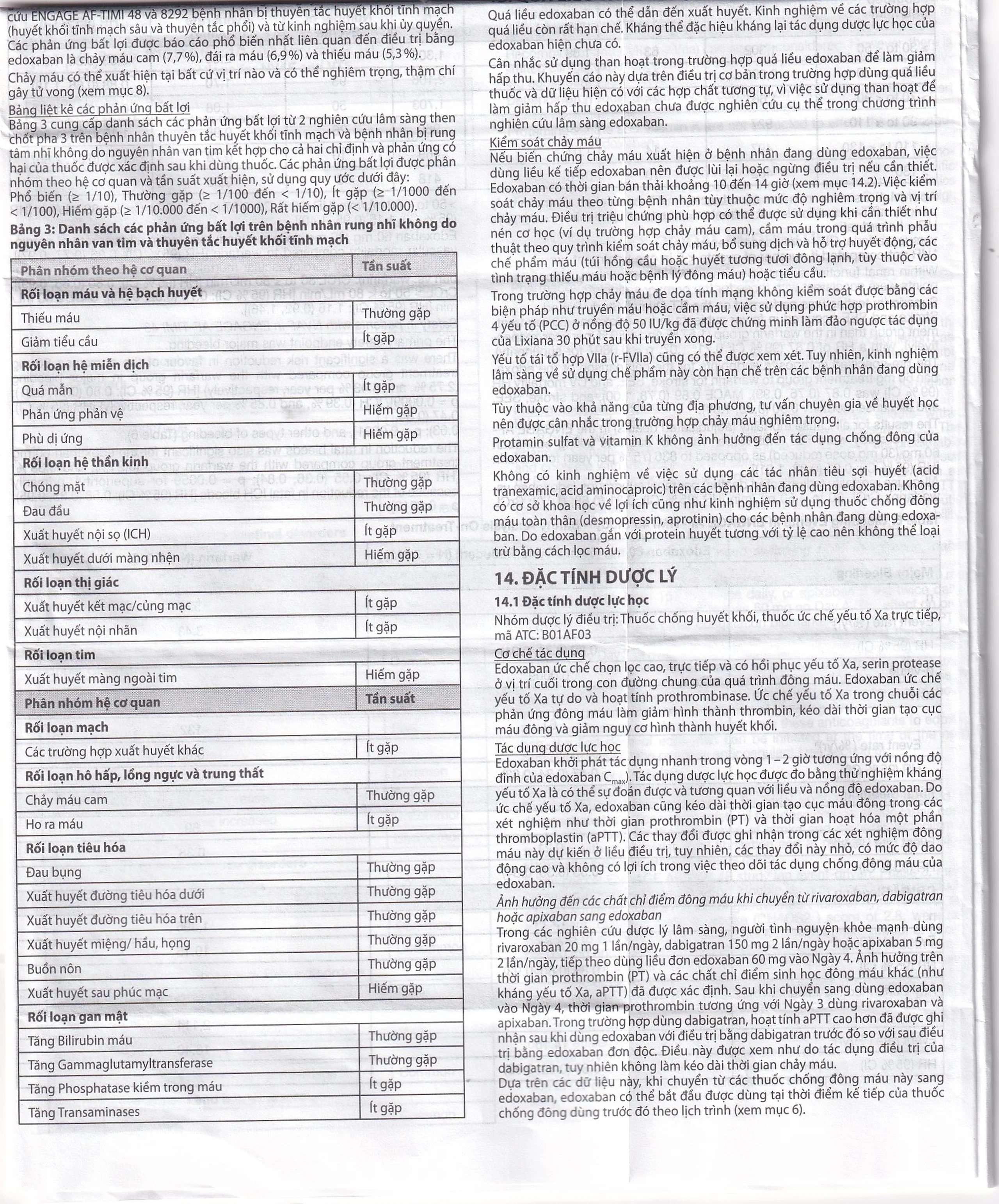 Thuốc Lixiana 60mg Daiichi-Sankyo phòng ngừa đột quỵ và cục máu đông (2 vỉ x 14 viên)