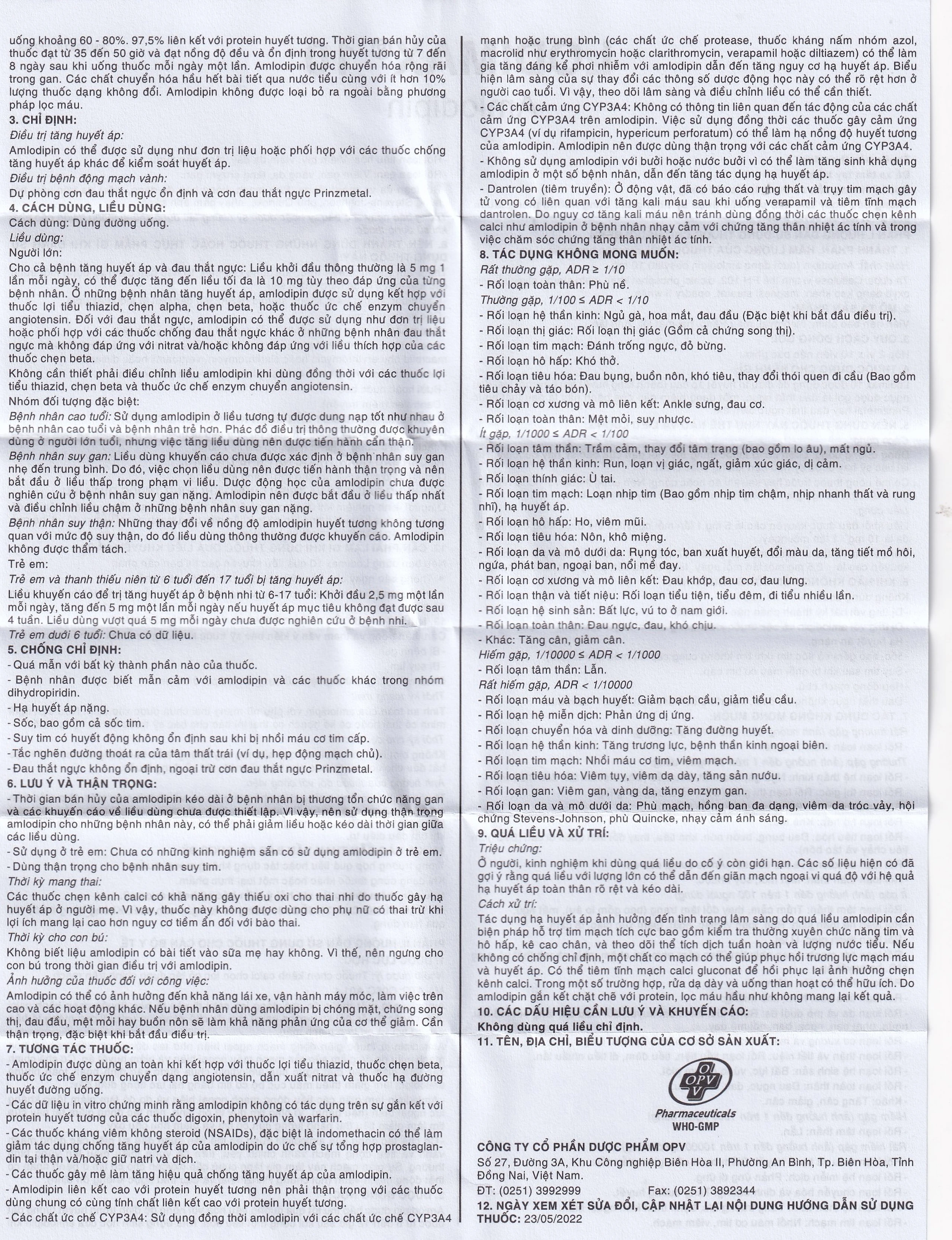 Viên nén Lodimax 10 OPV Pharma chống tăng huyết áp, đau thắt ngực (2 vỉ x 10 viên) 