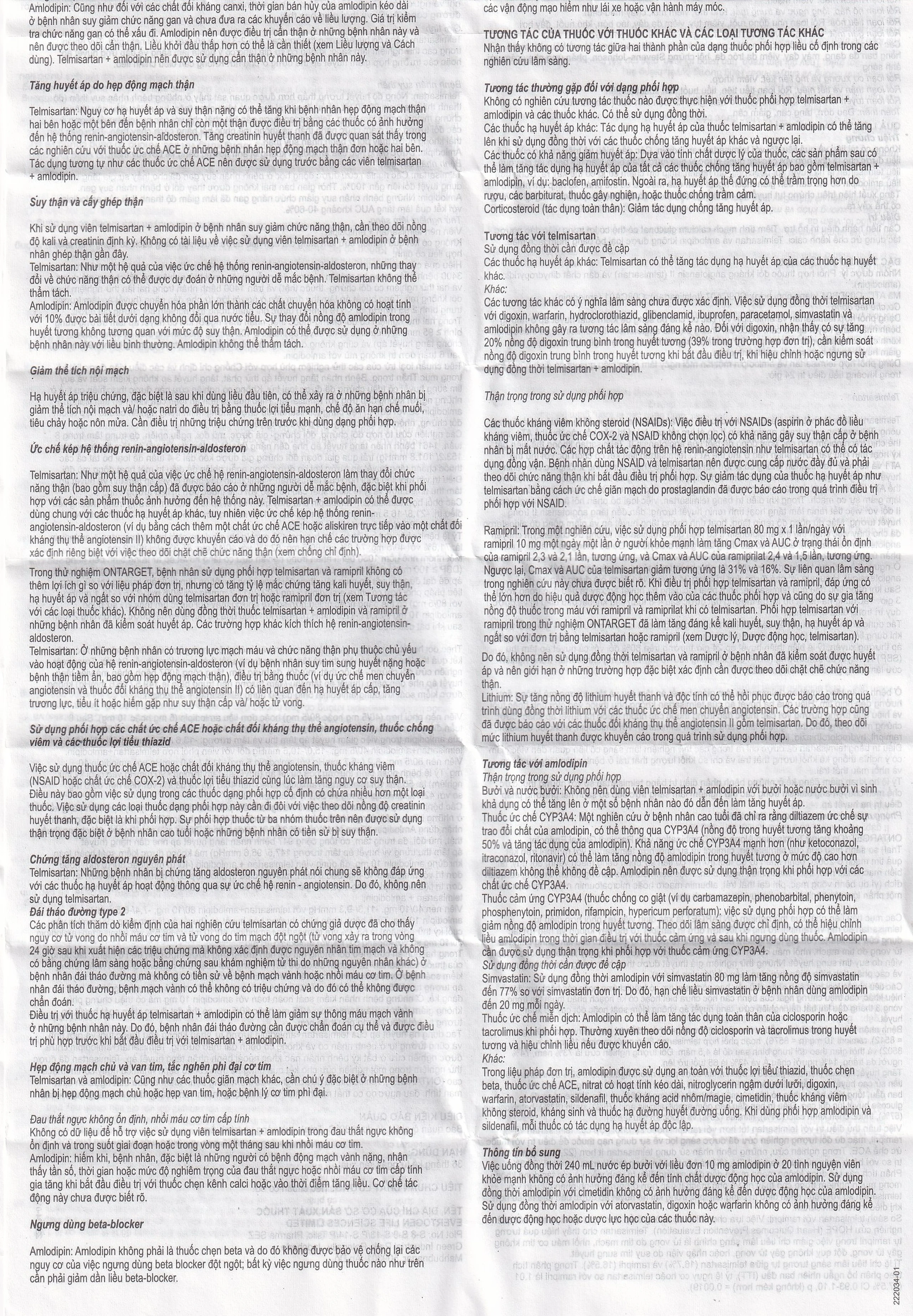 Thuốc M-Telvogen 40/5mg Evertogen điều trị tăng huyết áp (2 vỉ x 14 viên)