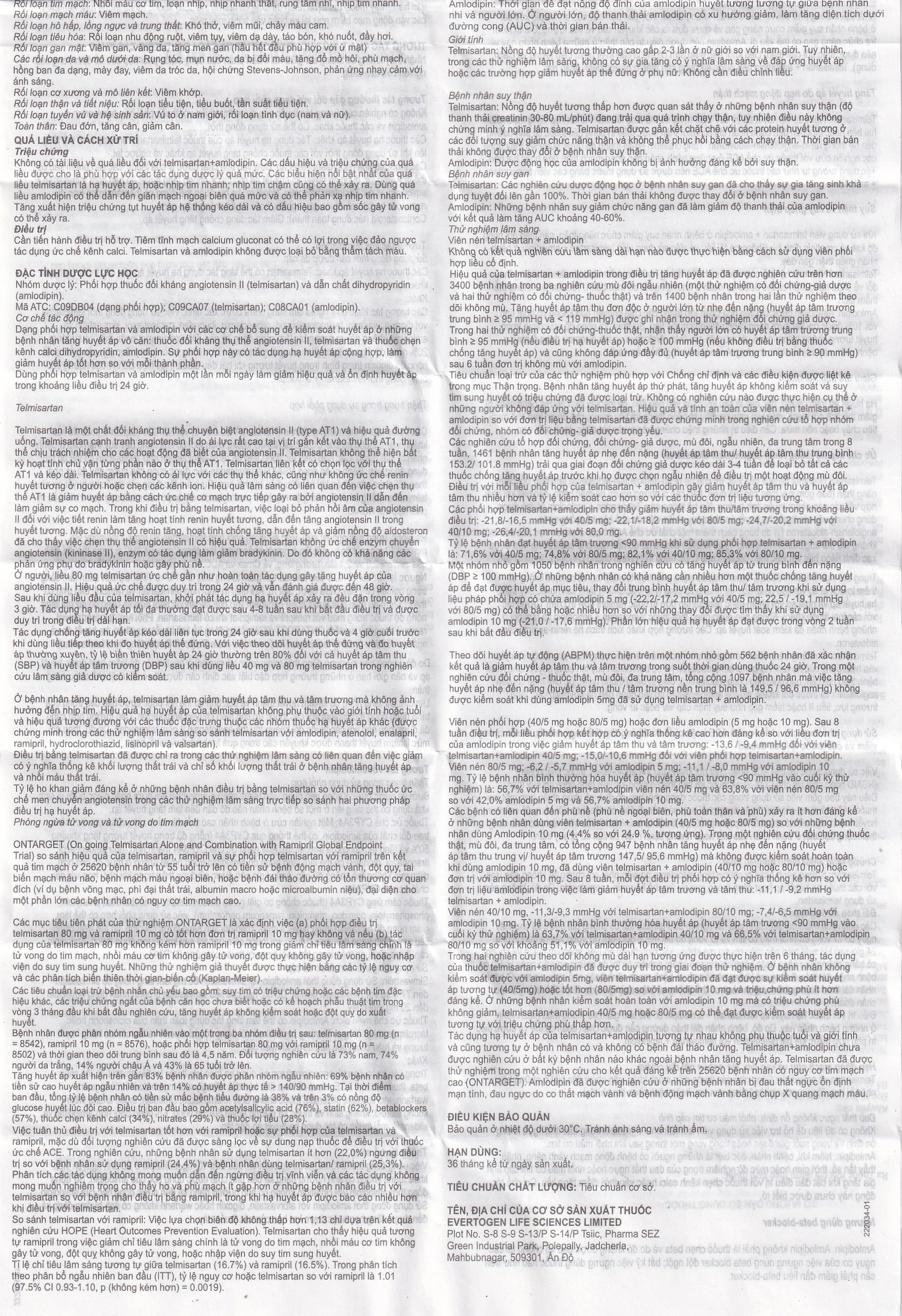 Thuốc M-Telvogen 80/5mg Evertogen điều trị tăng huyết áp đơn độc hoặc kết hợp với thuốc khác (2 vỉ x 14 viên)