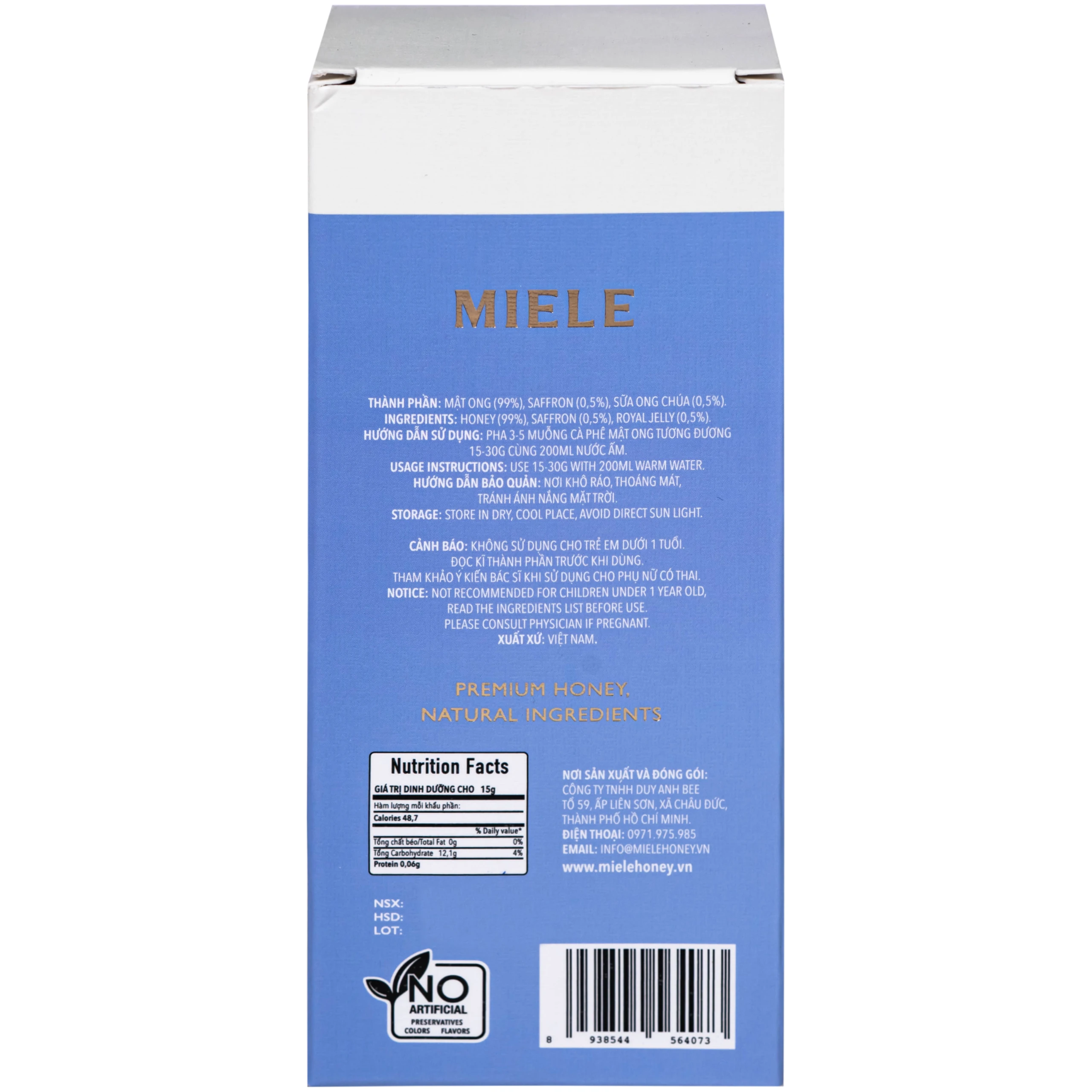 Mật ong saffron Miele (400g)