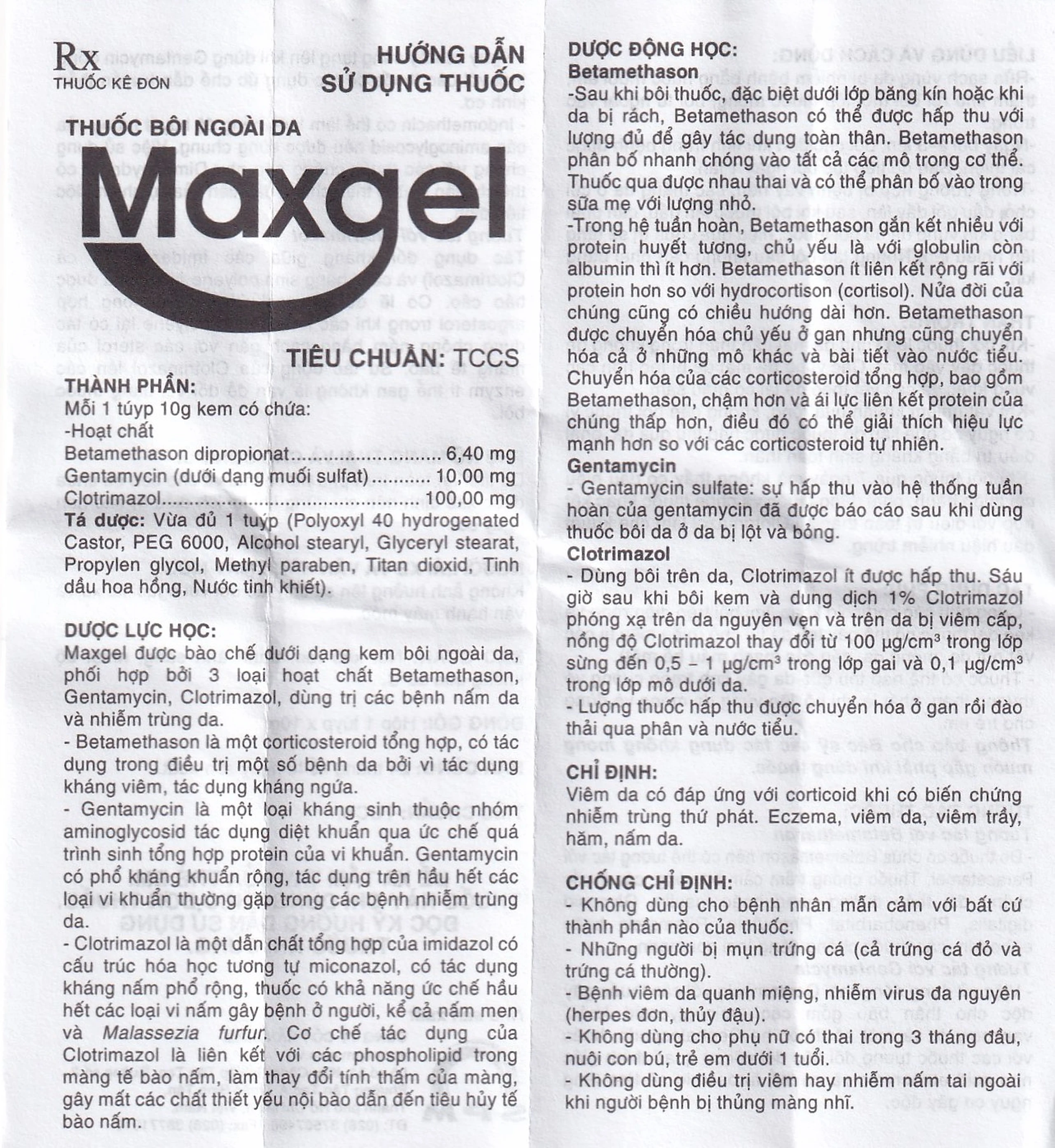 Kem bôi da Maxgel SPM điều trị viêm da, viêm trầy, hăm, nấm da (10g)