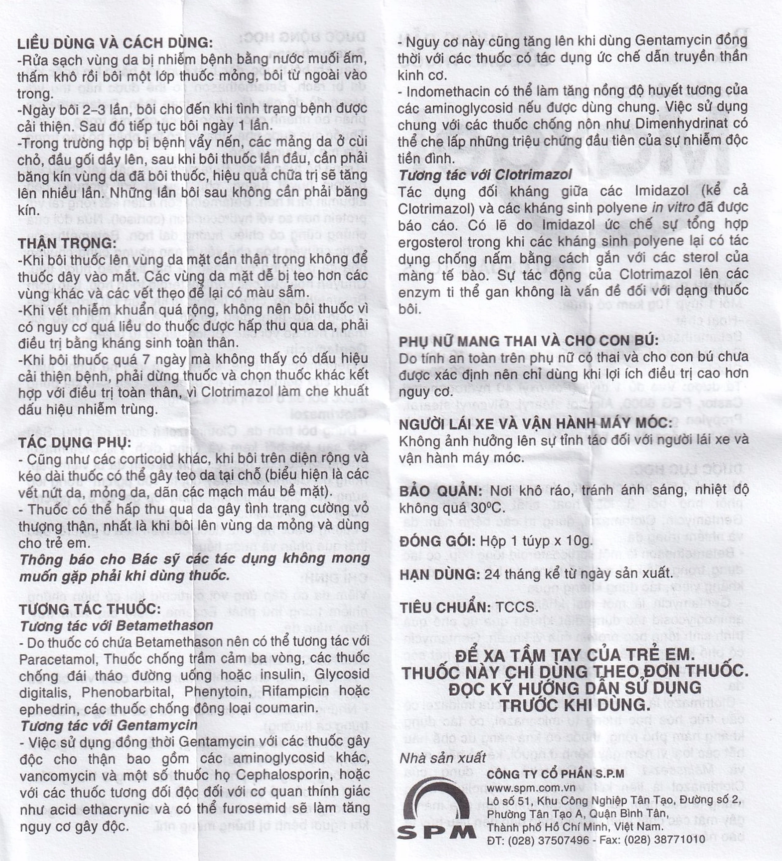 Kem bôi da Maxgel SPM điều trị viêm da, viêm trầy, hăm, nấm da (10g)