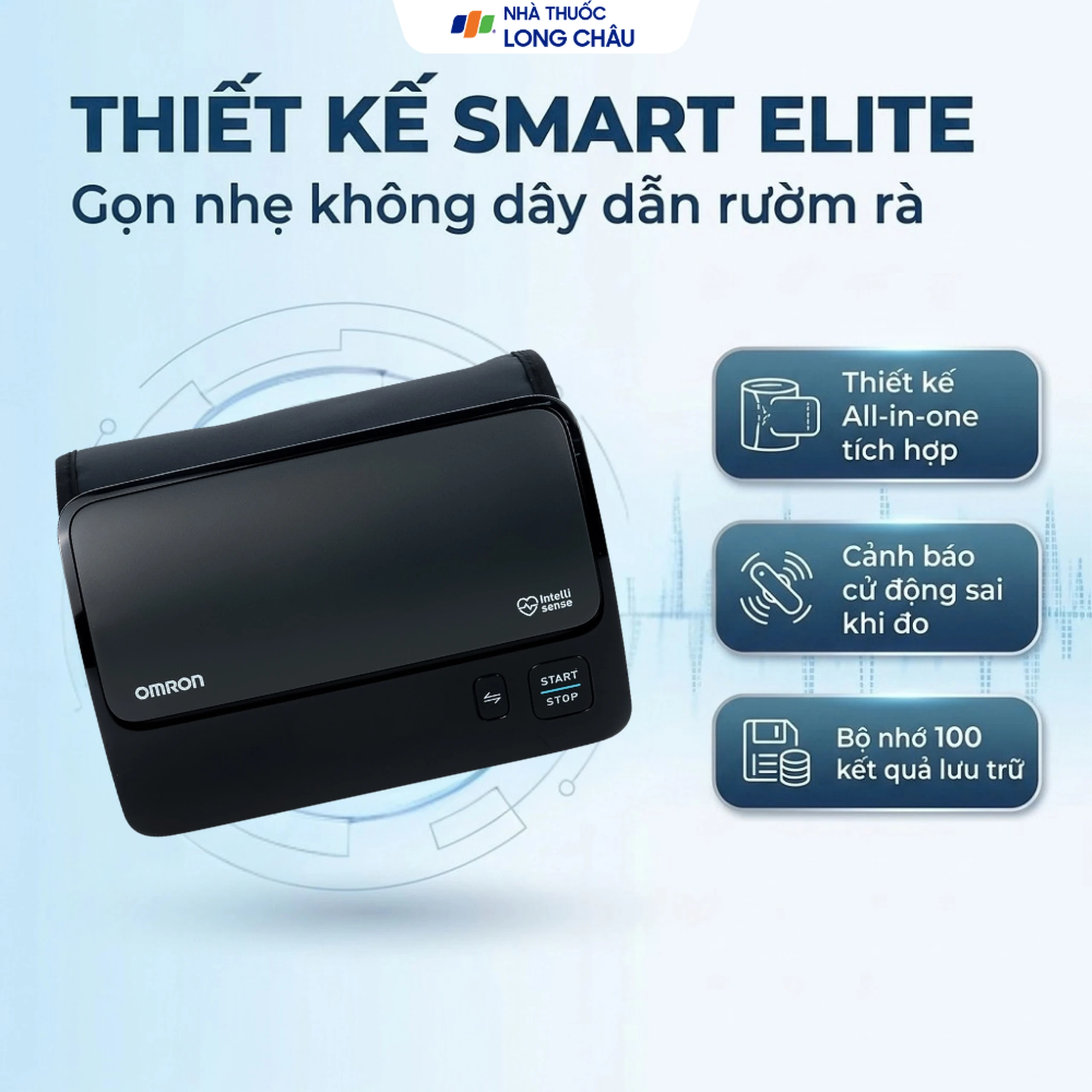 Máy đo huyết áp bắp tay không dây Omron HEM 7600T hỗ trợ đo huyết áp, nhịp tim 4