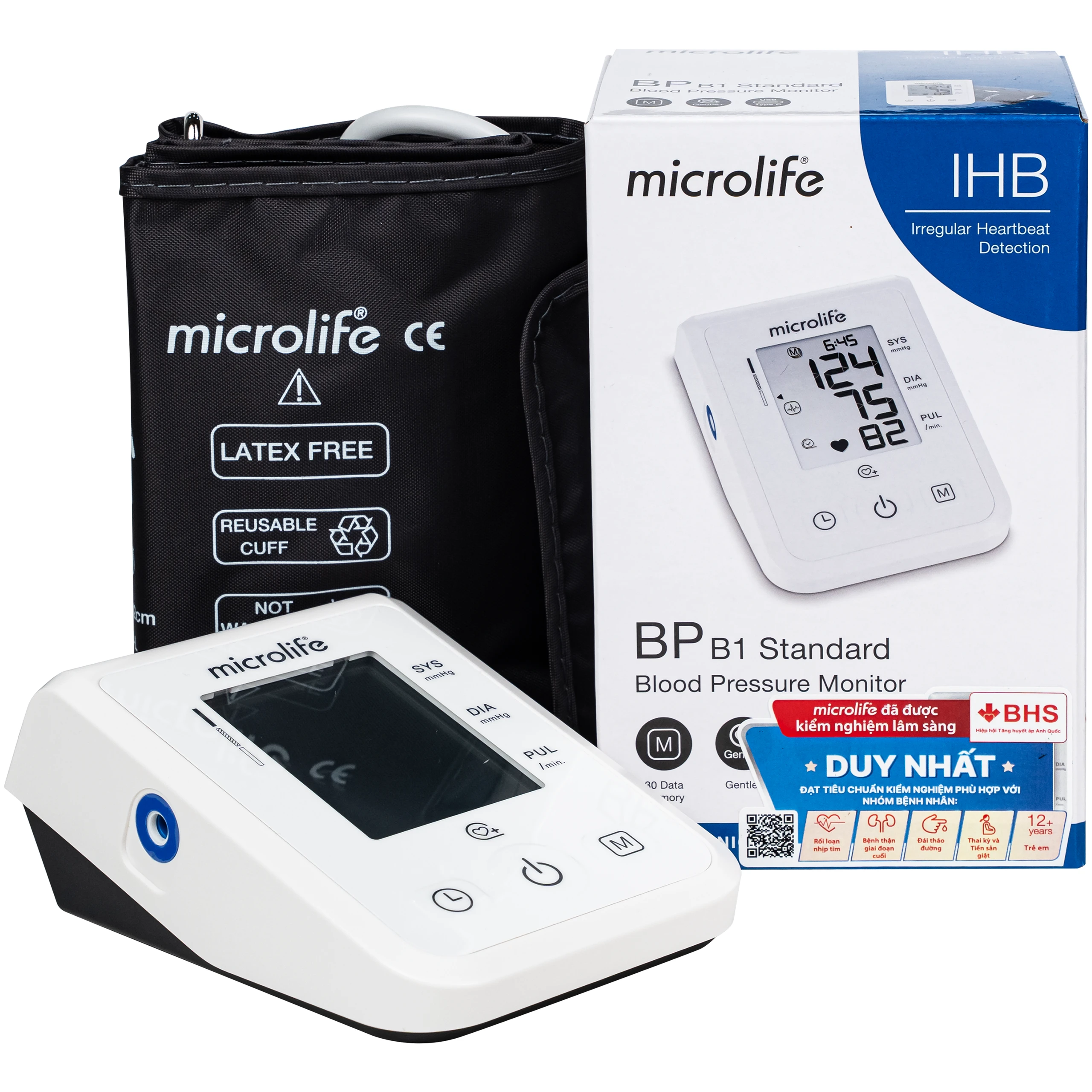 Máy đo huyết áp bắp tay Microlife B1 Standard hỗ trợ đo huyết áp, nhịp tim 1
