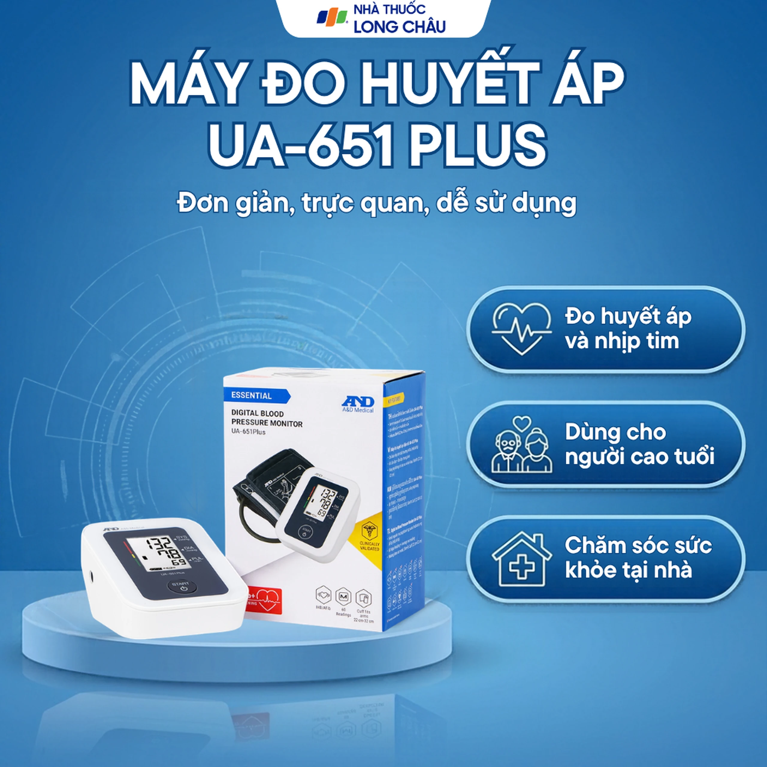 Máy đo huyết áp bắp tay AND UA-651 Plus Afib hỗ trợ đo huyết áp, cảnh báo đột quỵ 2