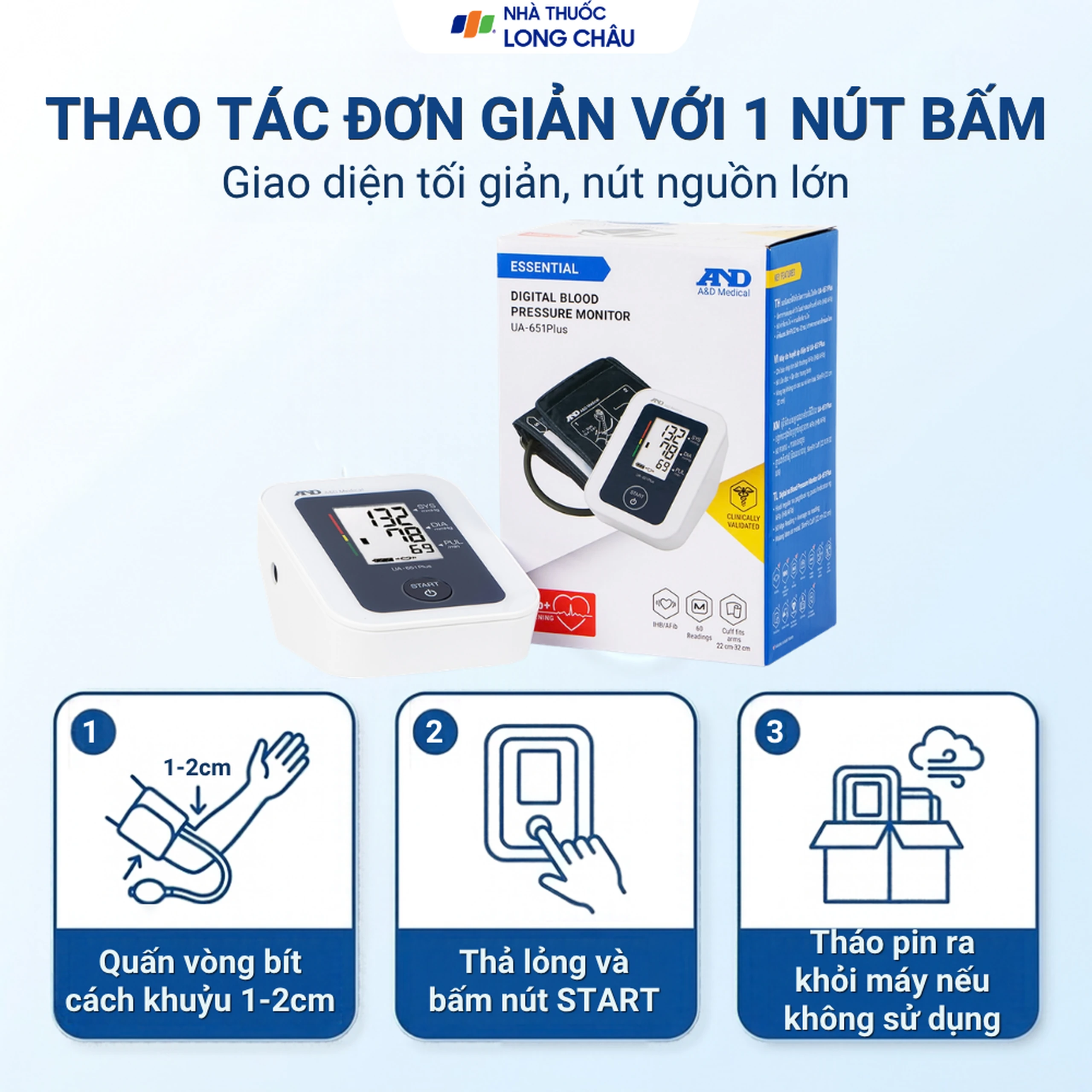Máy đo huyết áp bắp tay AND UA-651 Plus Afib hỗ trợ đo huyết áp, cảnh báo đột quỵ 5