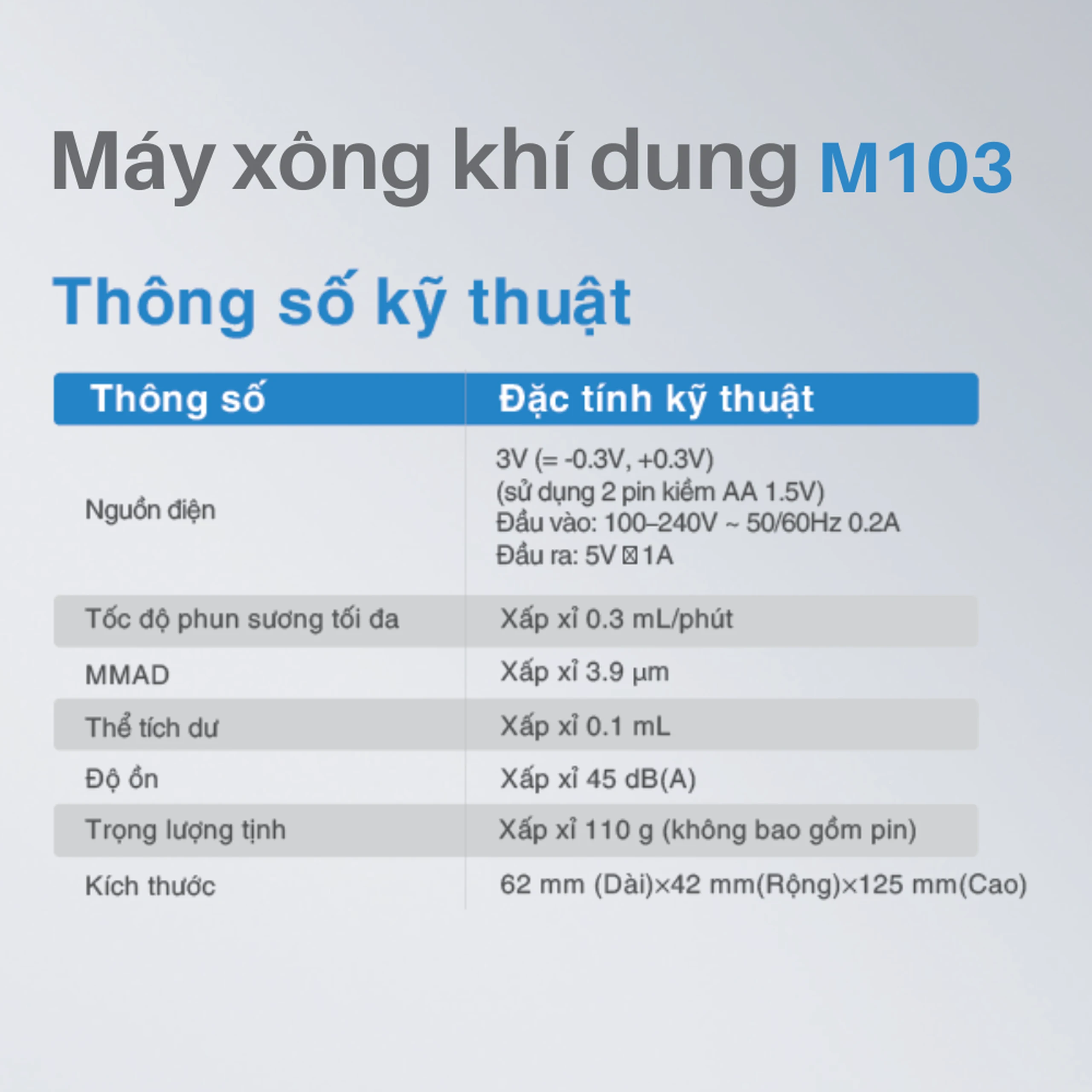 Máy xông khí dung cầm tay Yuwell M103 hỗ trợ điều trị bệnh lý về đường hô hấp 2