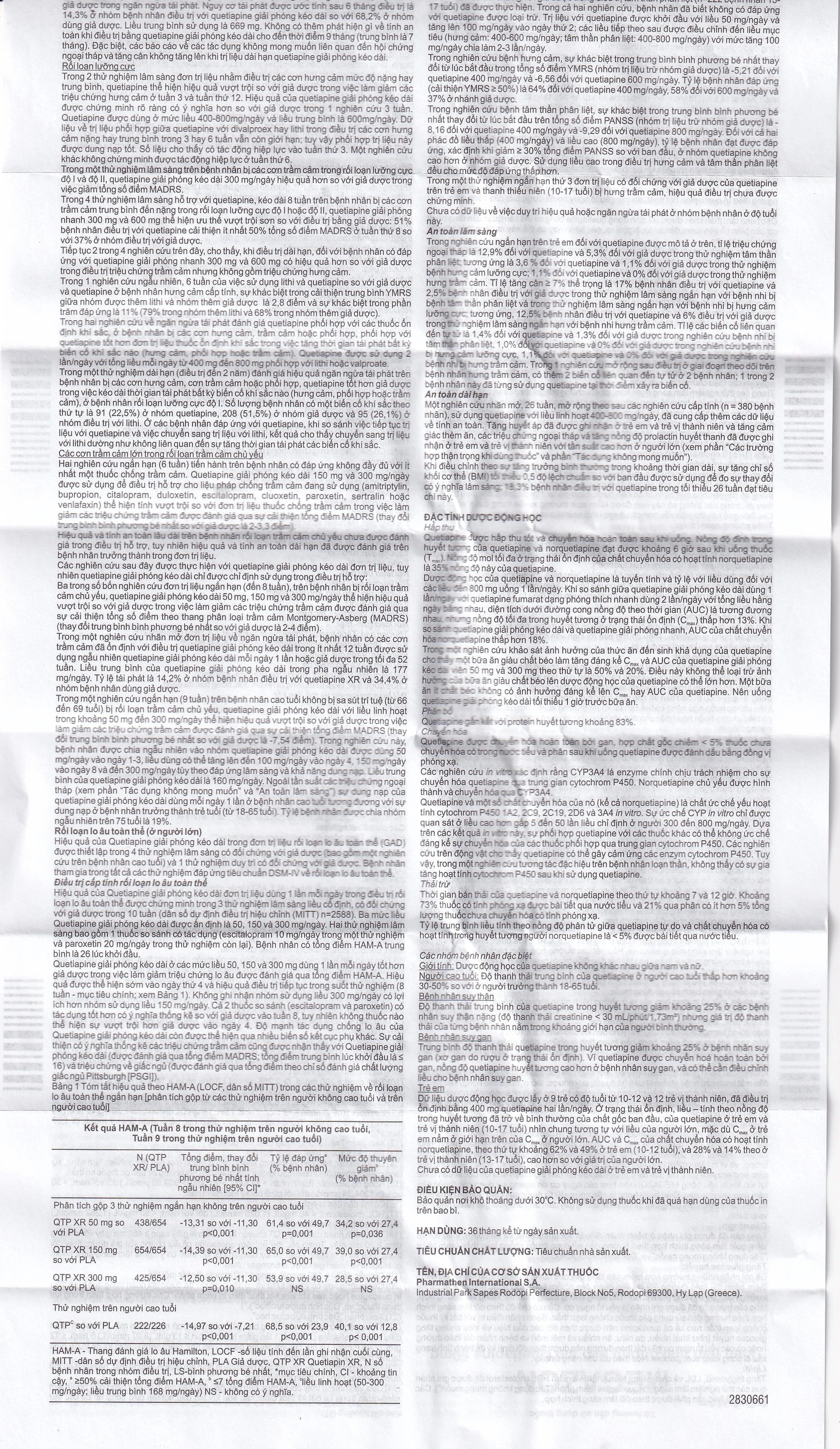 Thuốc Megazon 50mg prolonged-release tablets Pharmathen điều trị tâm thần phân liệt (3 vỉ x 10 viên)