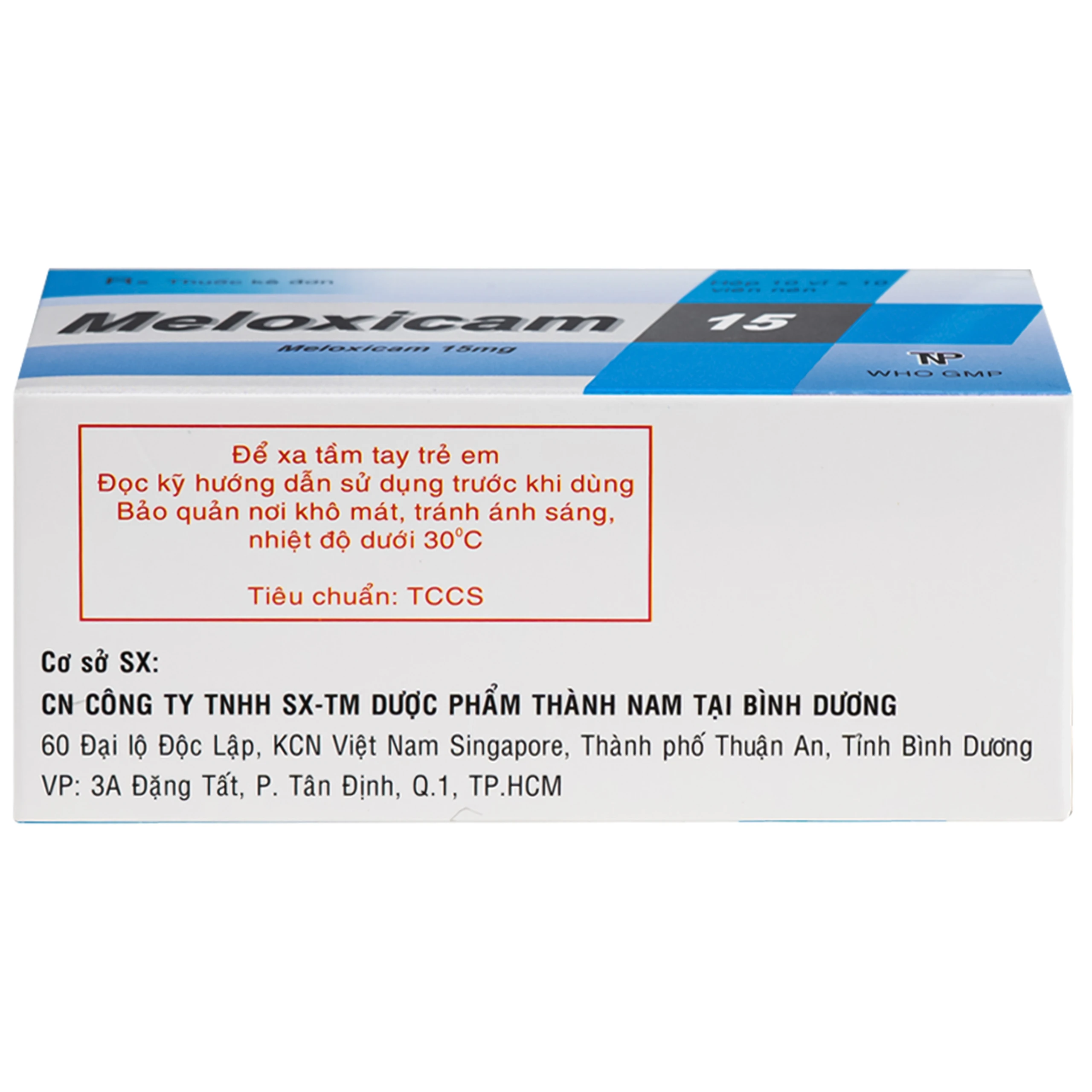 Thuốc Meloxicam 15mg Thành Nam giảm đau kháng viêm ( 10 vỉ x 10 viên) 4