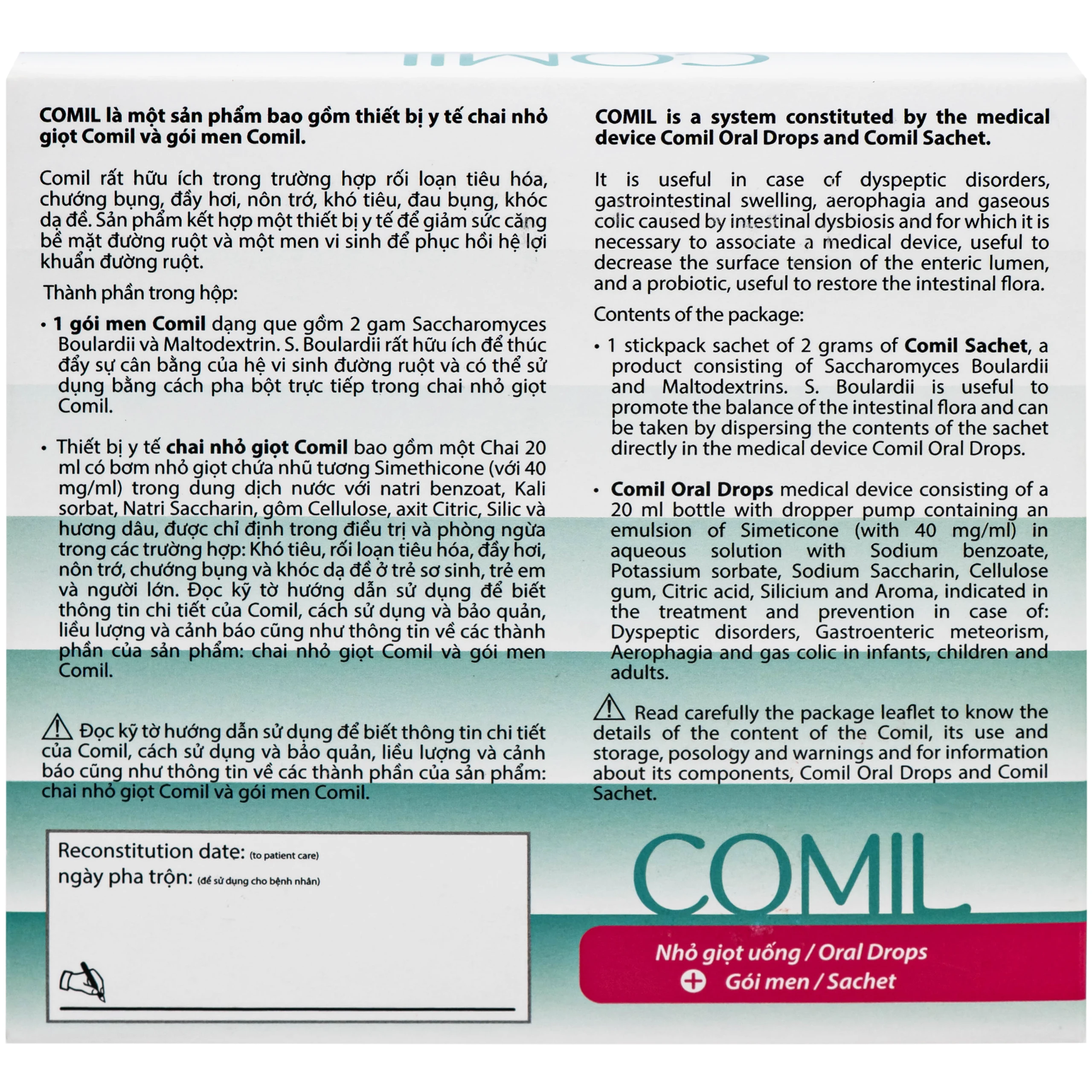 Men tiêu hóa Comil hương dâu 20ml giúp giảm rối loạn tiêu hóa, nôn trớ ở trẻ, dùng được cho trẻ sơ sinh
