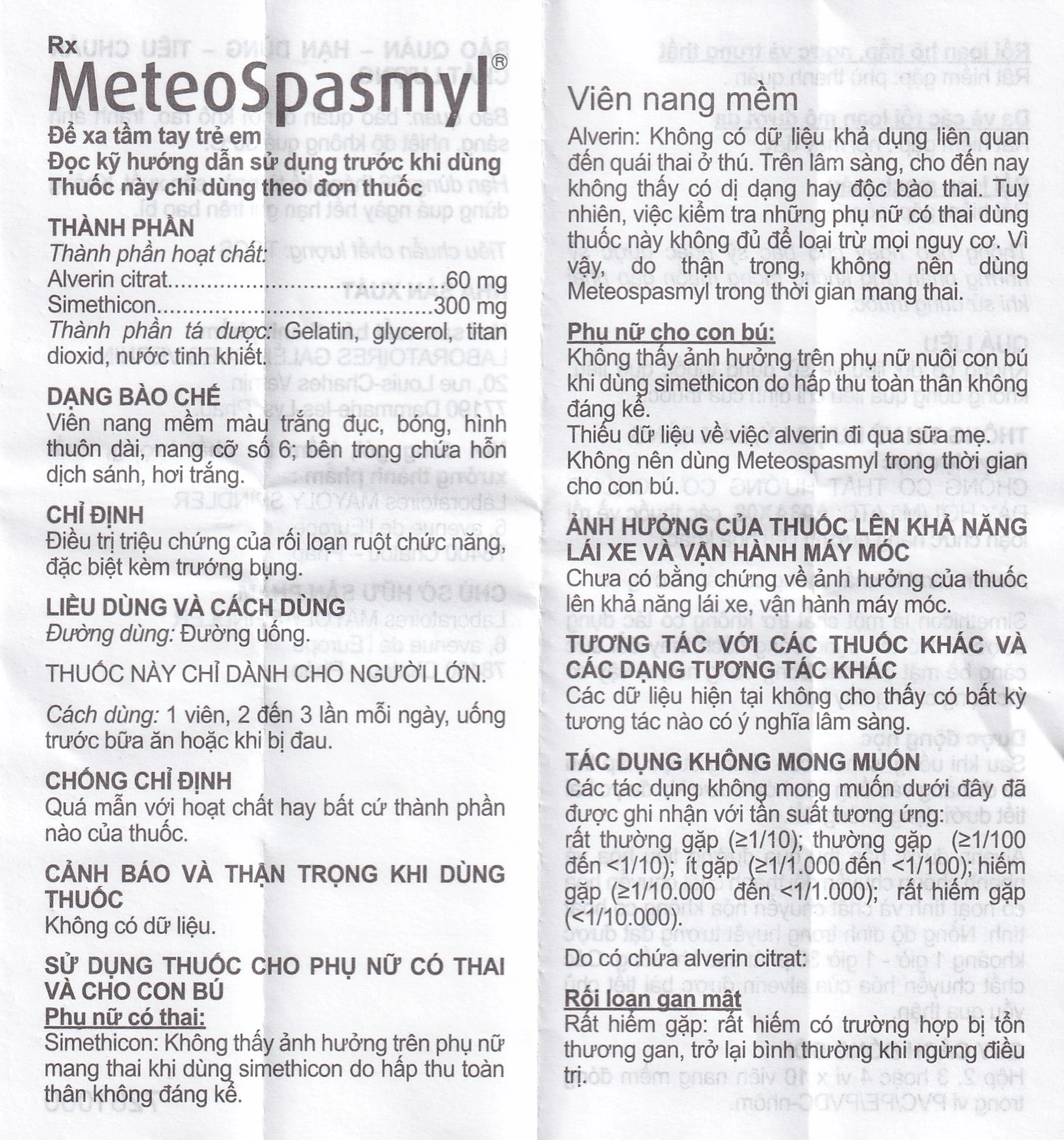 Thuốc Meteospasmyl Mayoly Spindler điều trị các rối loạn đường ruột (2 vỉ x 10 viên)