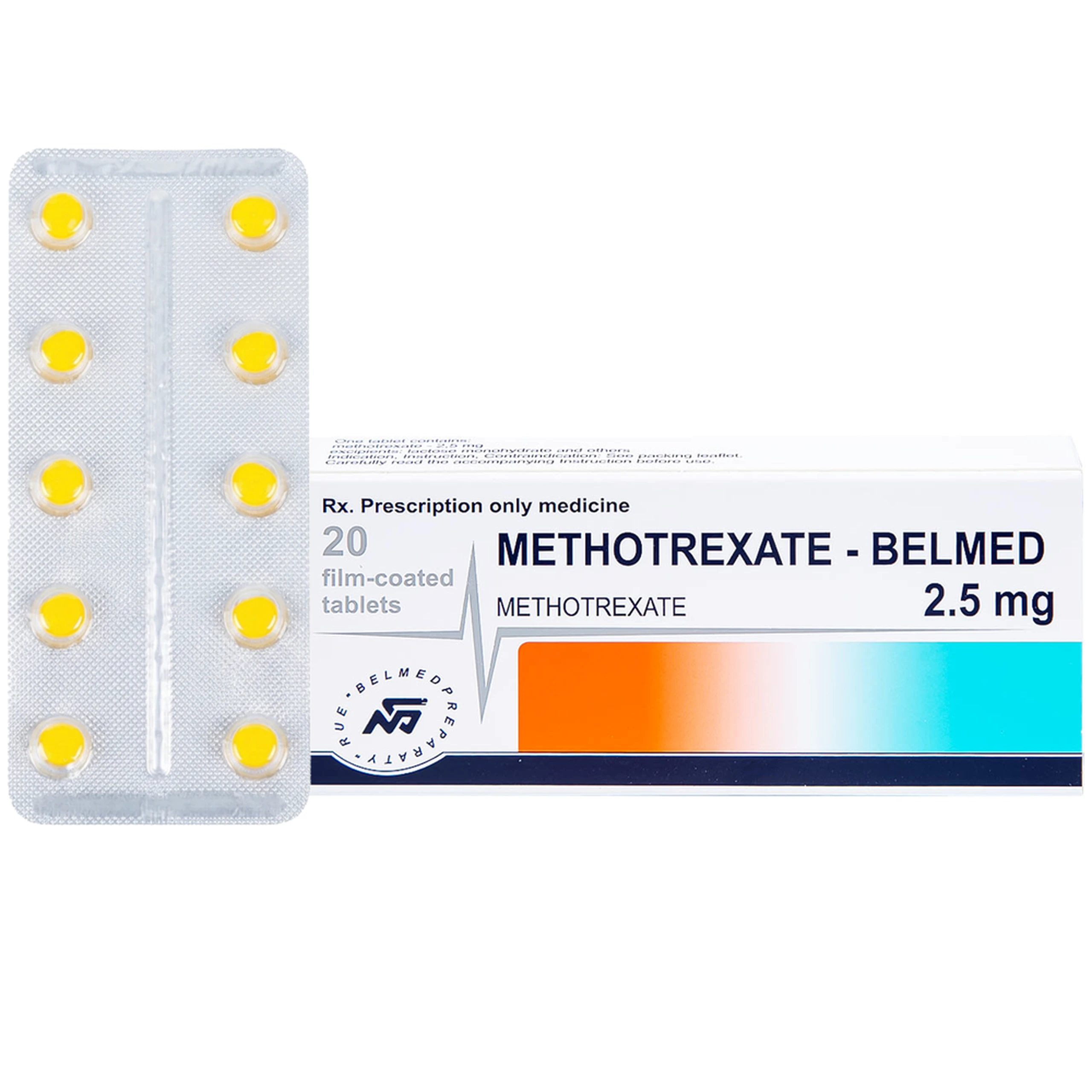 Thuốc Methotrexate Belmed 2.5mg điều trị bệnh vẩy nến, viêm khớp vảy nến, viêm khớp dạng thấp (20 viên) 1