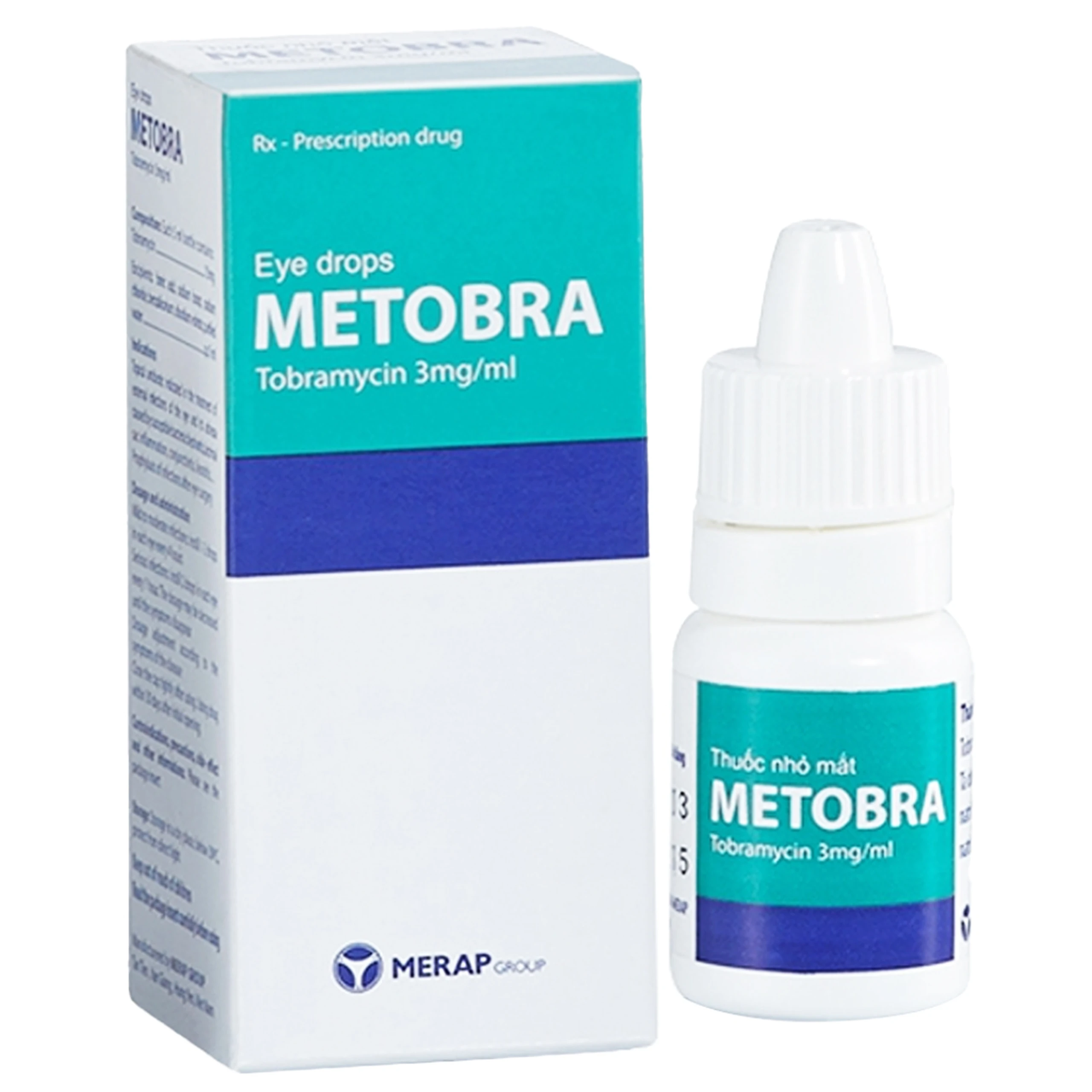 Thuốc nhỏ mắt Metobra 3mg/ml Merap điều trị nhiễm trùng nhãn khoa (5ml)