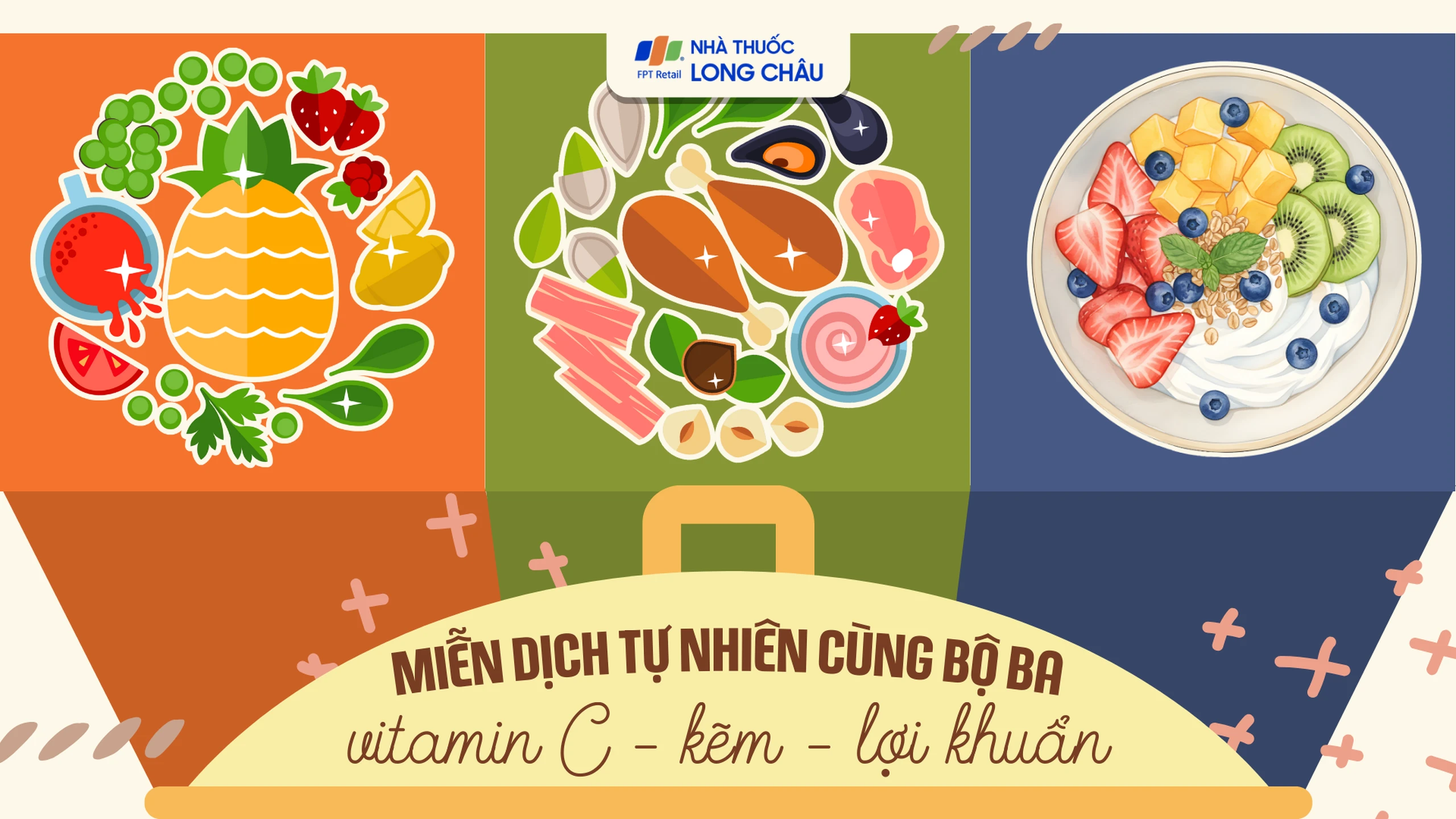 Miễn dịch tự nhiên cùng bộ ba vitamin C, kẽm và lợi khuẩn