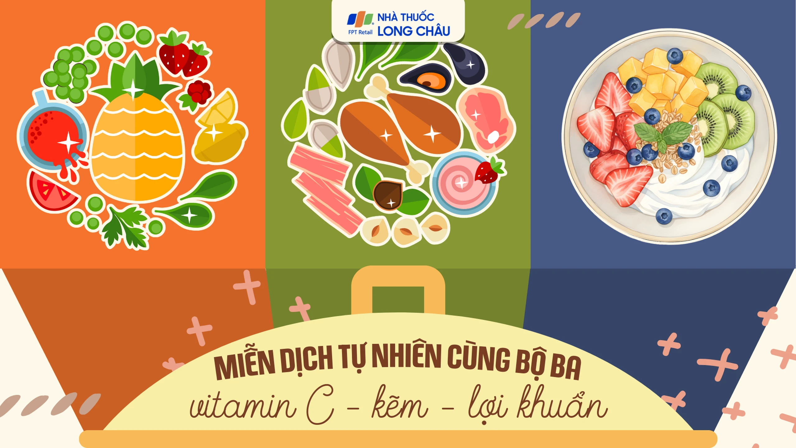 Miễn dịch tự nhiên cùng bộ ba vitamin C, kẽm và lợi khuẩn thumb