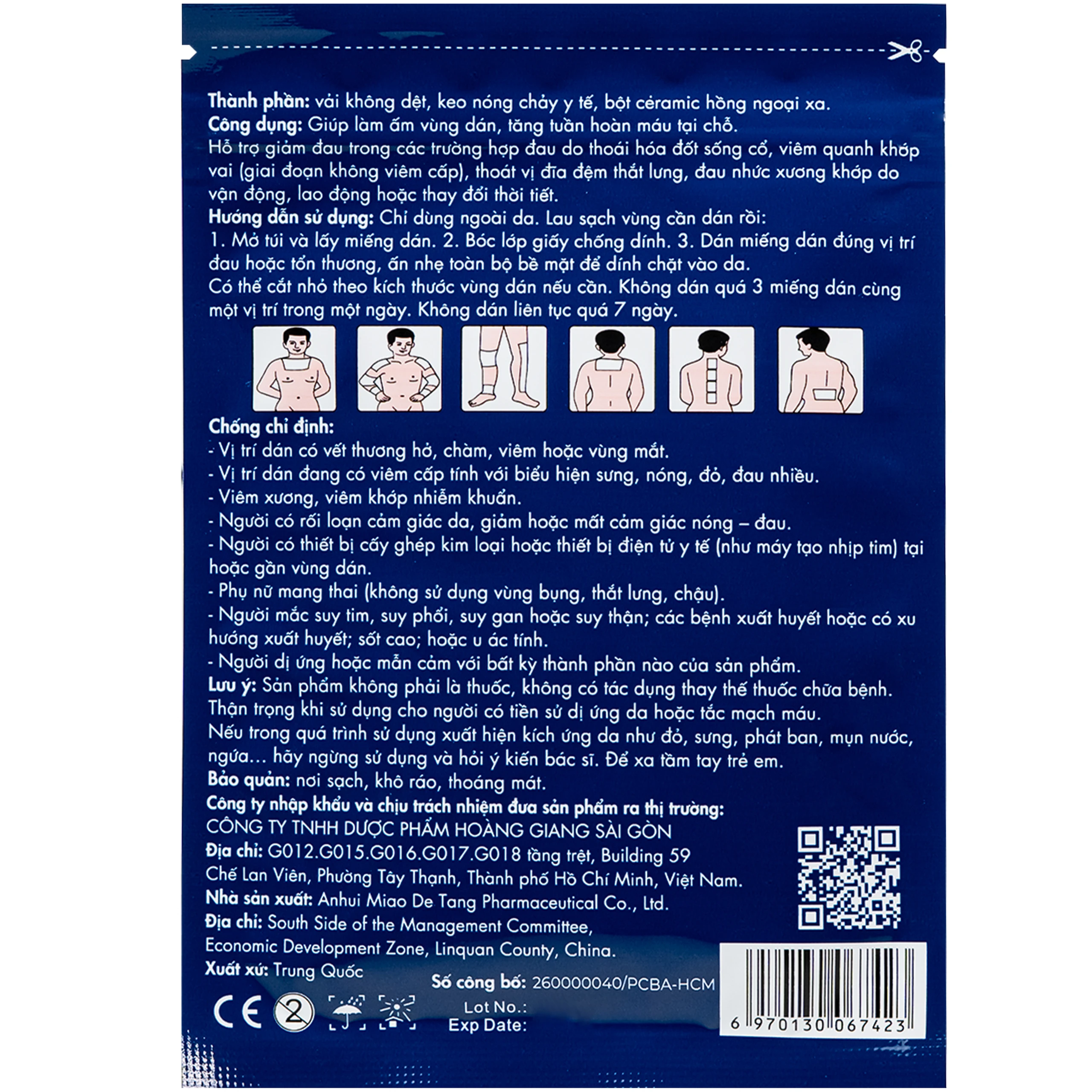 Miếng dán giảm đau An Thống Mdtyy giúp giảm đau cổ, đau mỏi vai gáy, đau lưng (20 túi x 5 miếng) 6