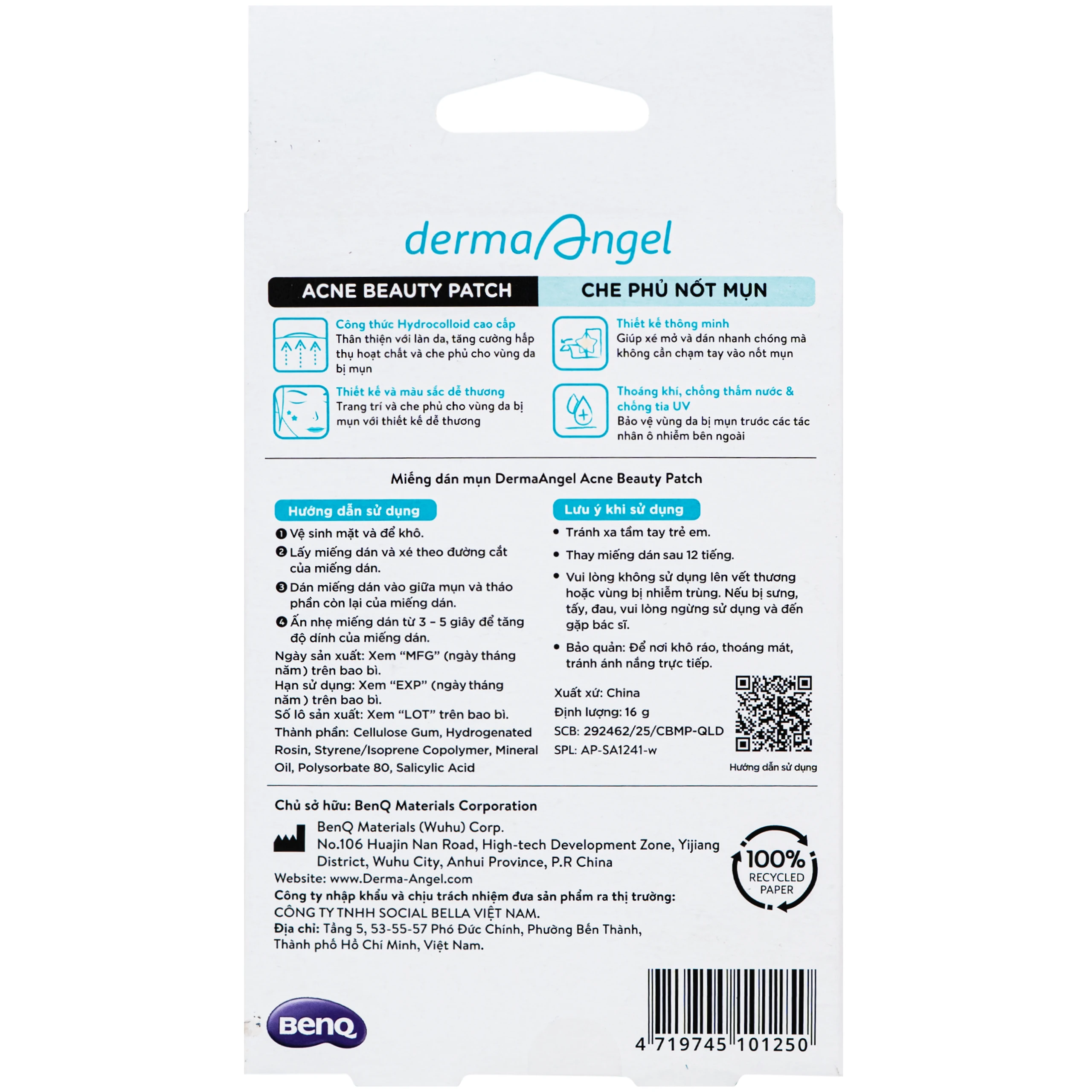 Miếng Dán Mụn Derma Angel Acne Beauty Patch Cute Paws 12+3 Miếng 5
